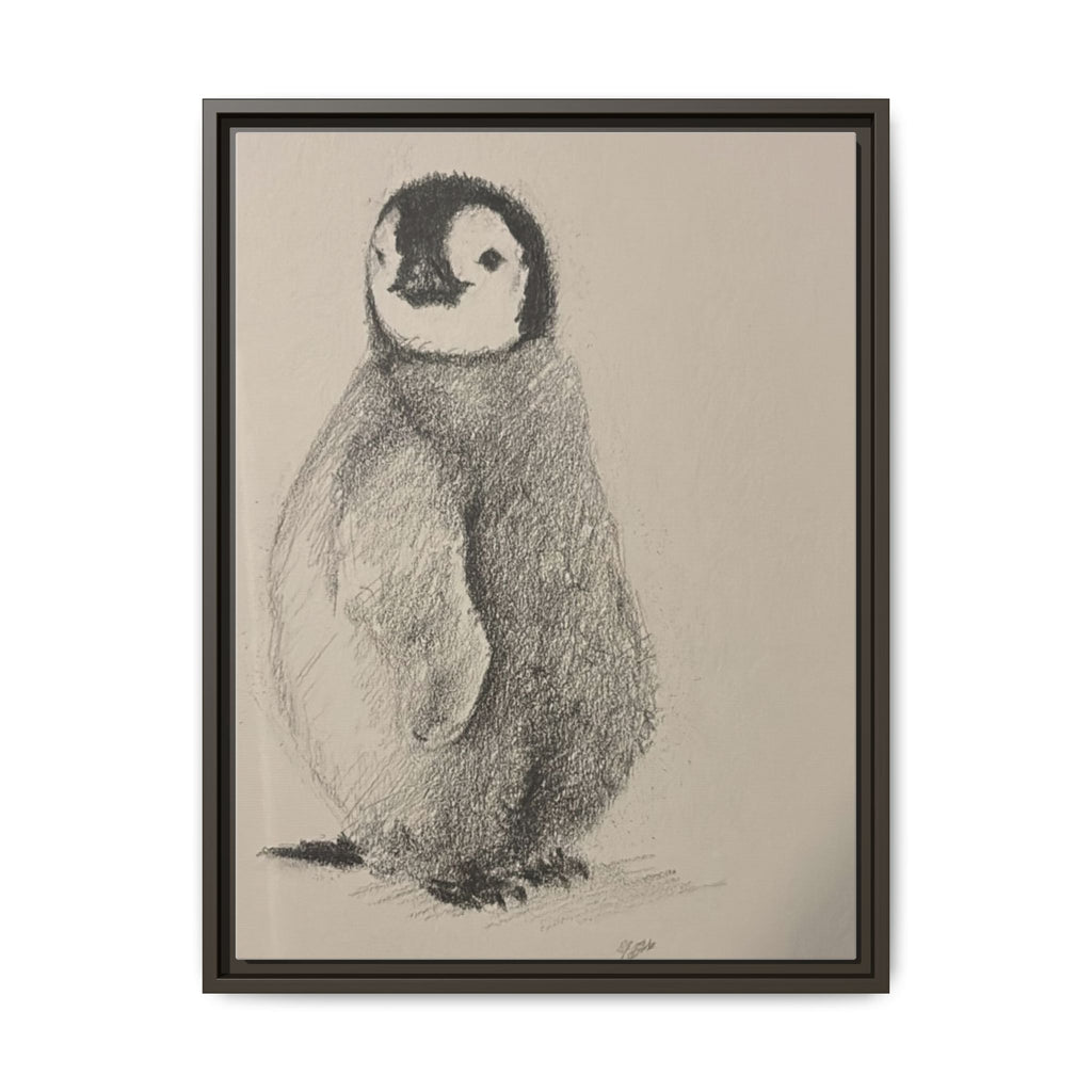 Penguin #4 Matte Canvas, Framed (Multi-color)