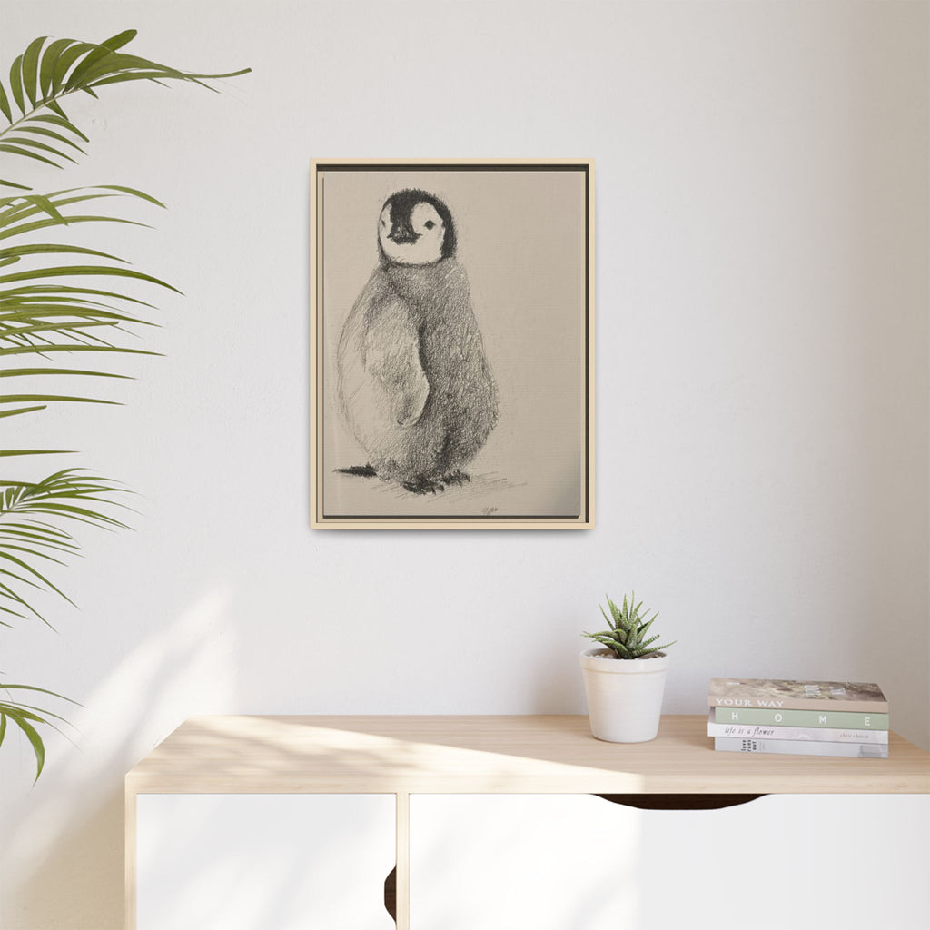 Penguin #4 Matte Canvas, Framed (Multi-color)