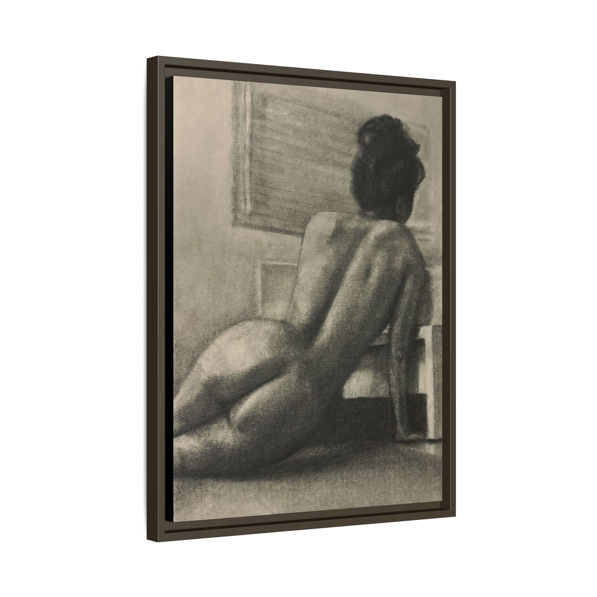 “SITTING PRETTY” Matte Canvas, Framed (Multi-color)
