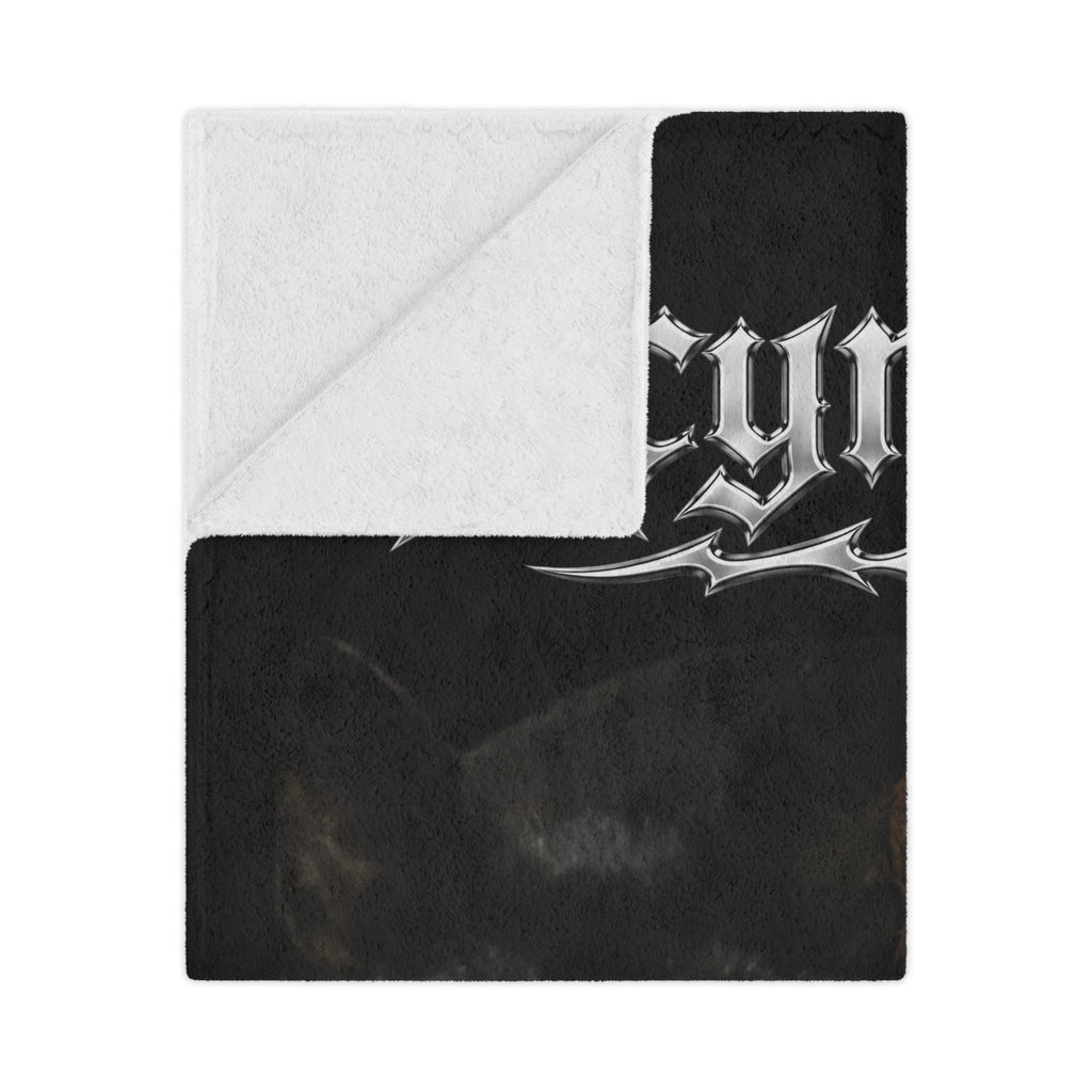 "BOO & MIKEY" Minky Blanket — Gothic Portrait Cat Design