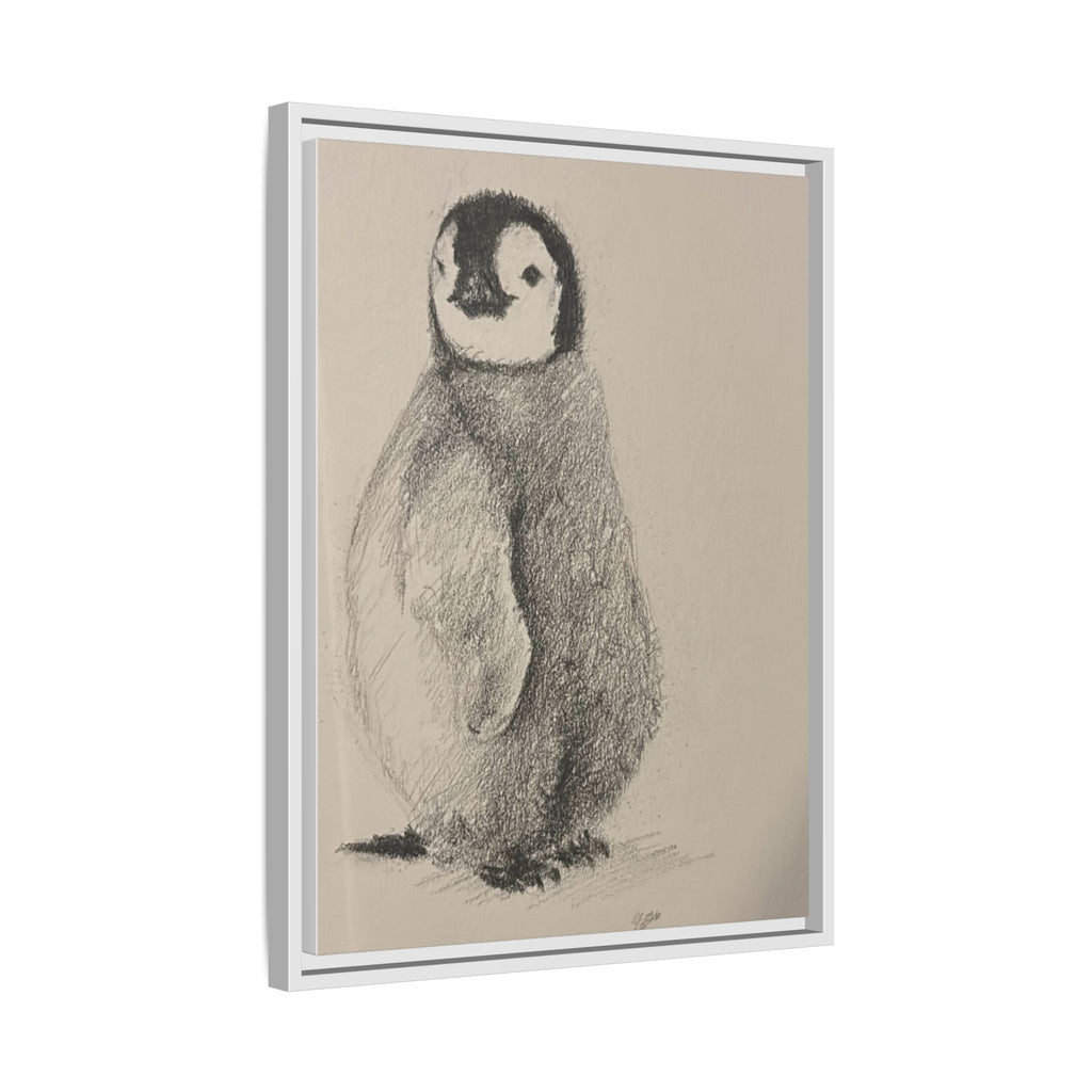 Penguin #4 Matte Canvas, Framed (Multi-color)