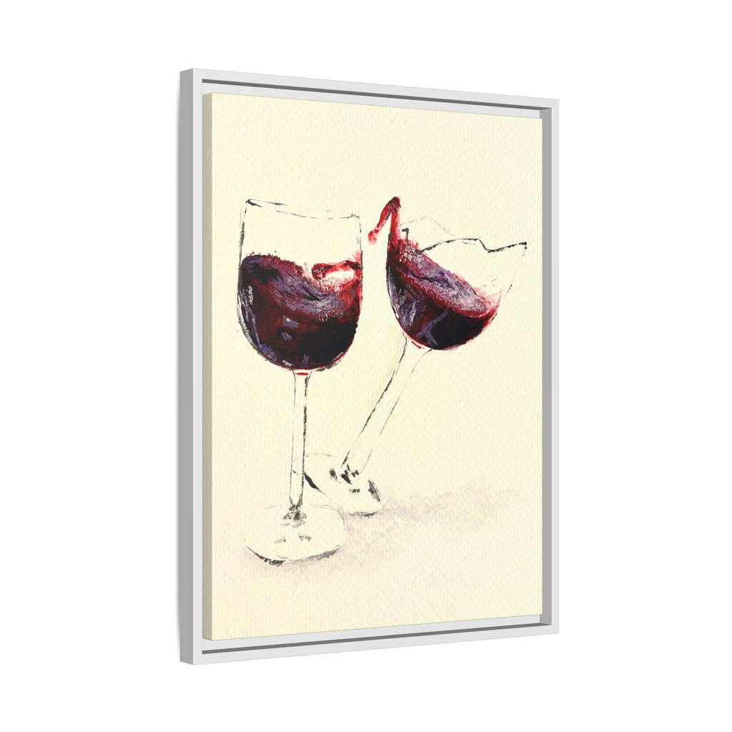 “Wine Glasses” Matte Canvas, Framed (Multi-color)