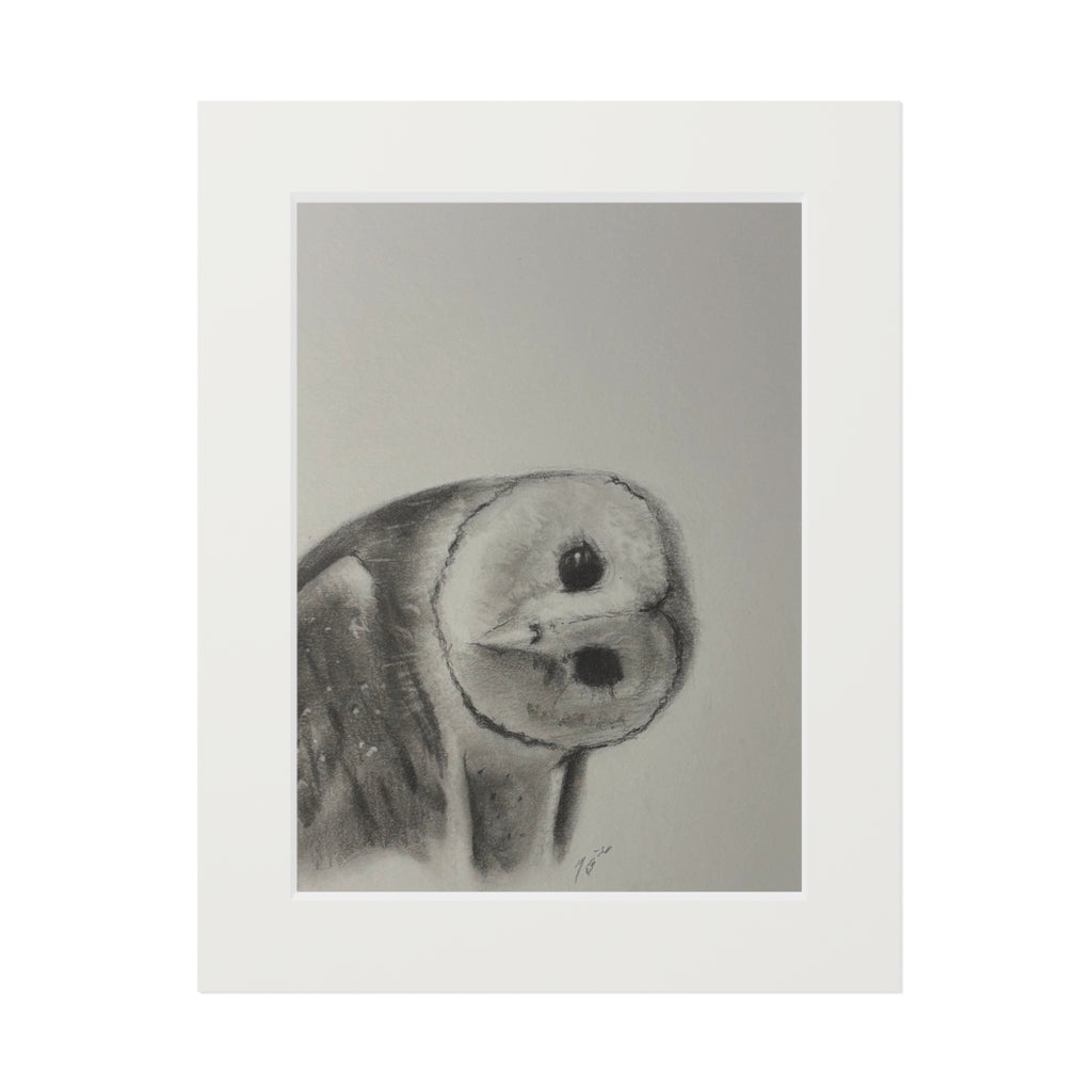 “Good Morning Owl” Fine Art Prints (Passepartout Paper Frame)