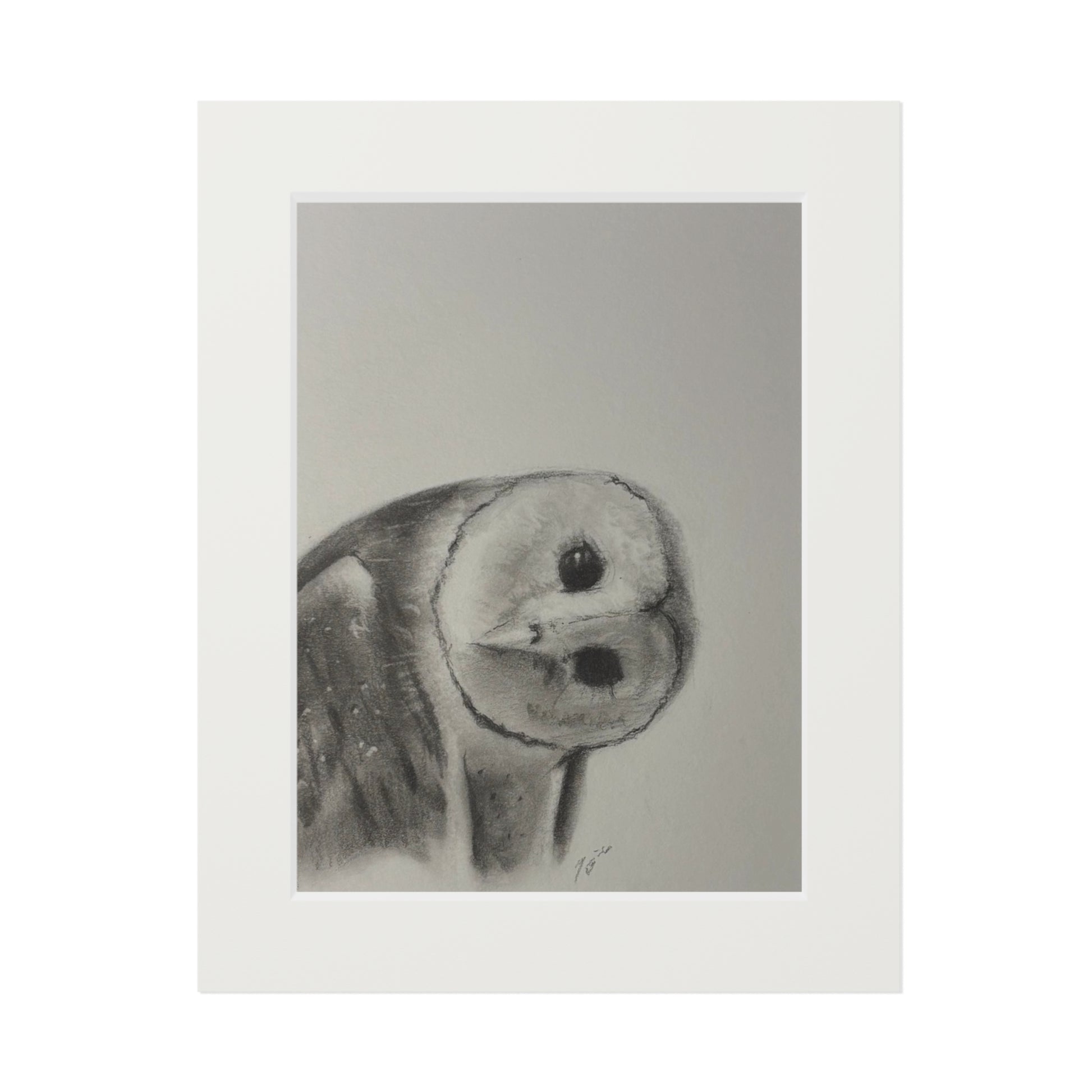 “Good Morning Owl” Fine Art Prints (Passepartout Paper Frame)