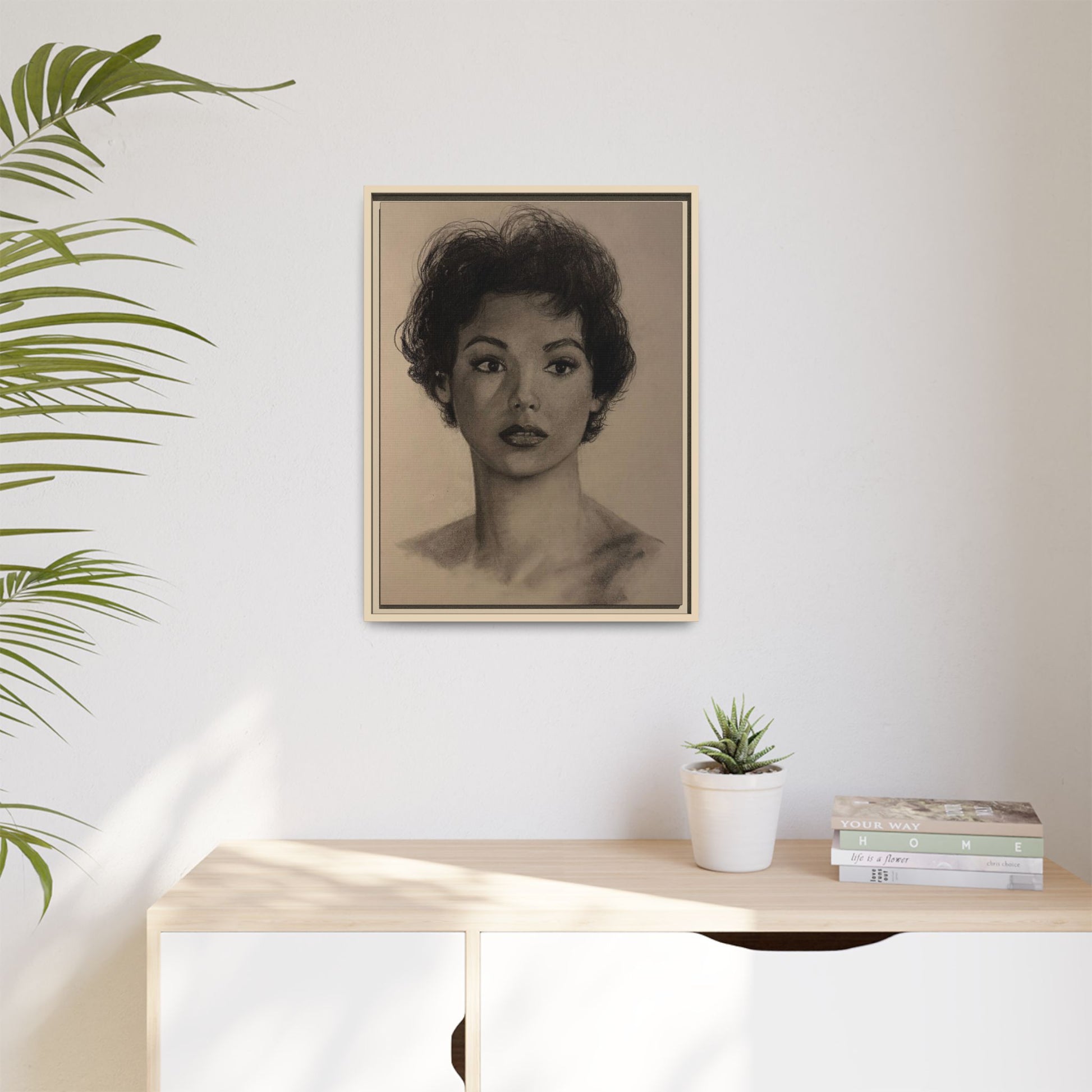 “Still Gaze” Matte Canvas, Framed (Multi-color) PRINT