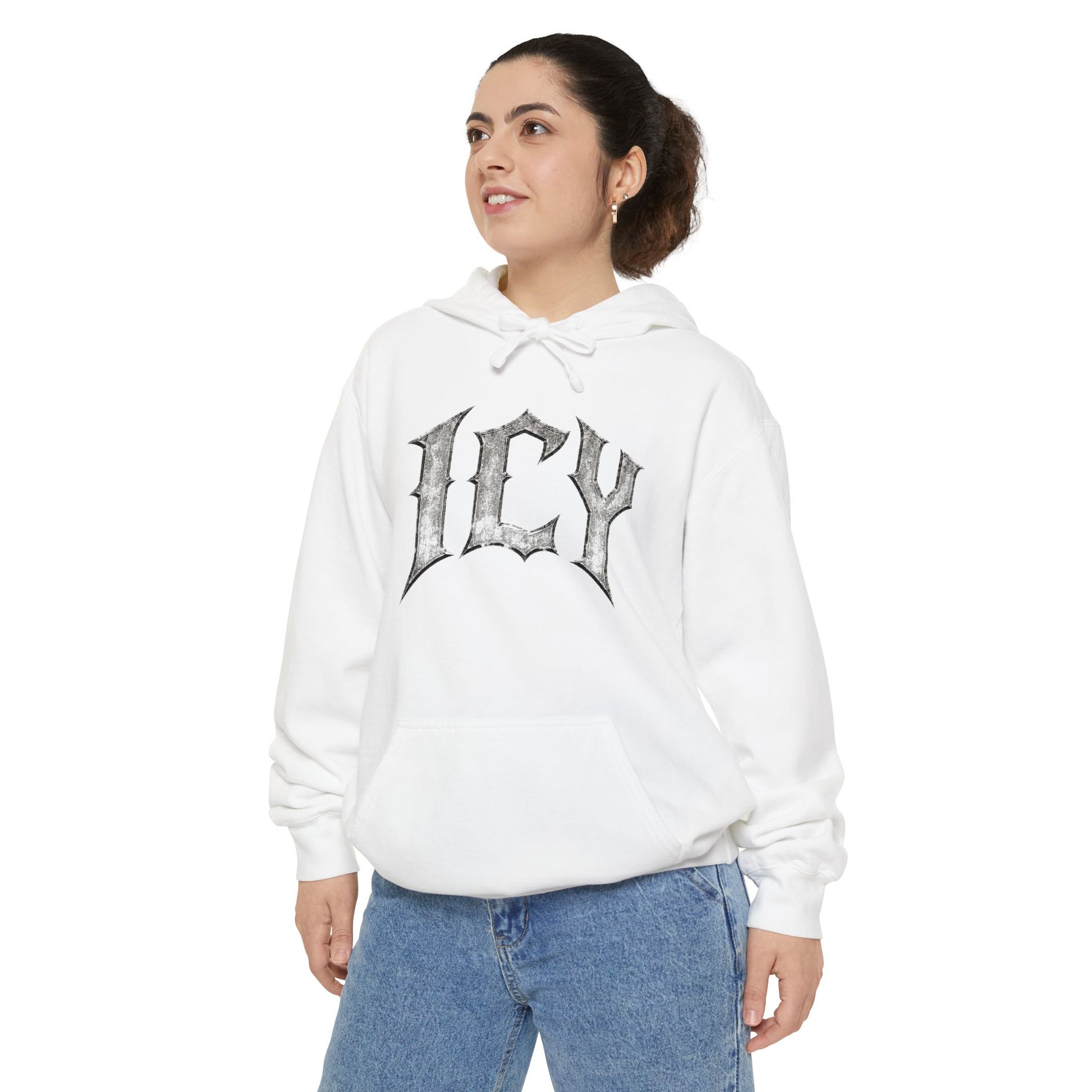 ICY Hoodie — Vintage Ice Text Pullover