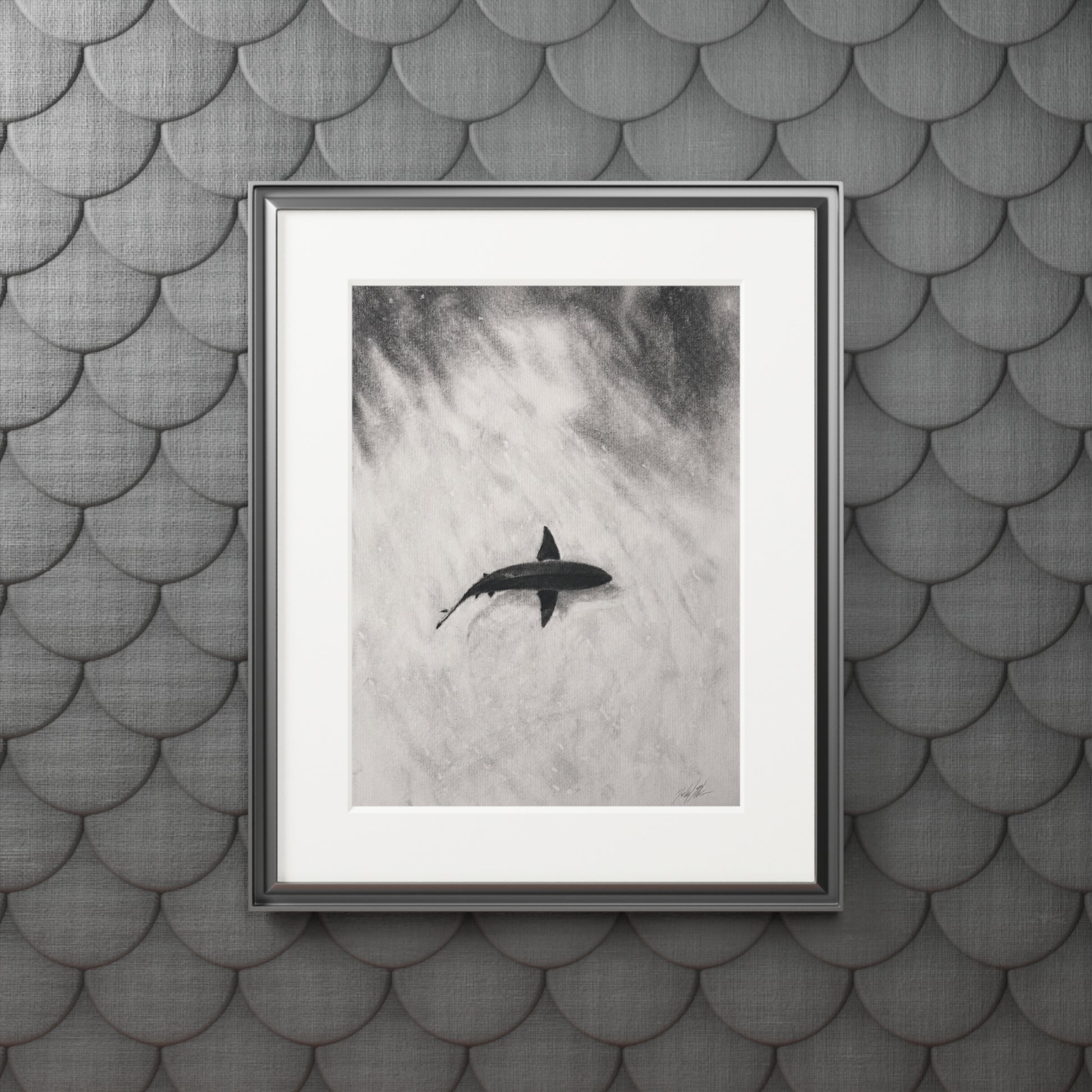 “Shark” Fine Art Prints (Passepartout Paper Frame)