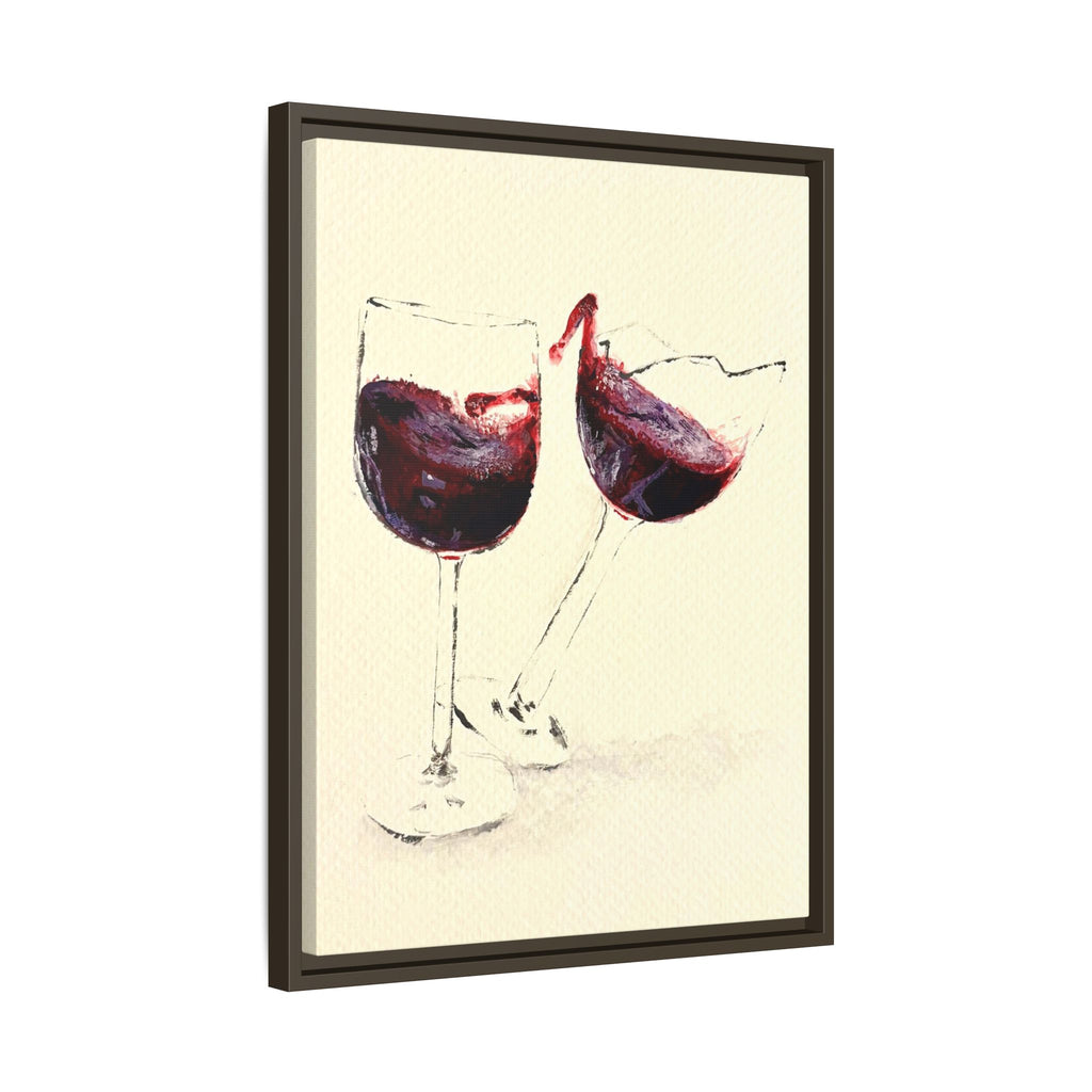“Wine Glasses” Matte Canvas, Framed (Multi-color)