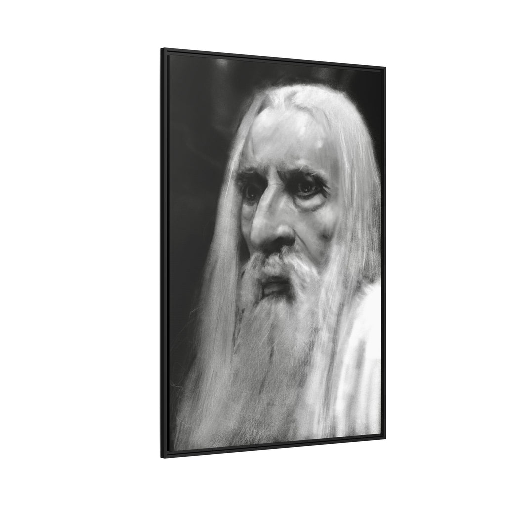 “white wizard” Matte Canvas, Framed (Multi-color)