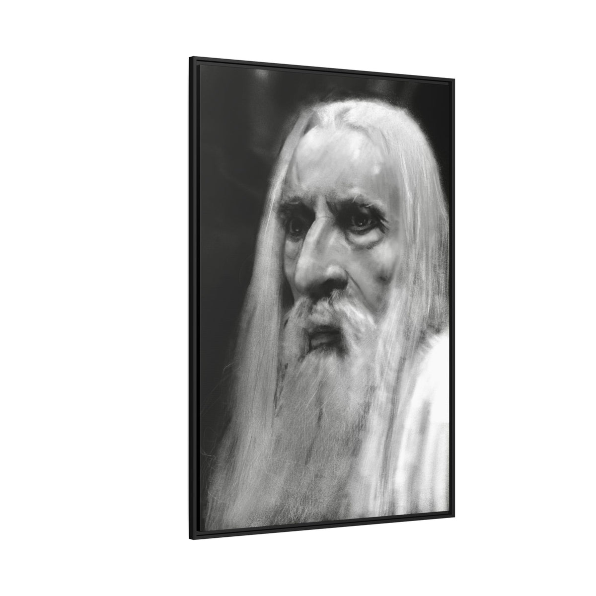 “white wizard” Matte Canvas, Framed (Multi-color)