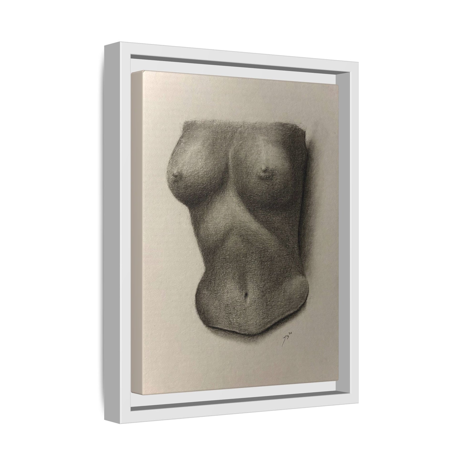 "BODY STUDY NO.4" Matte Canvas, Framed (Multi-color)
