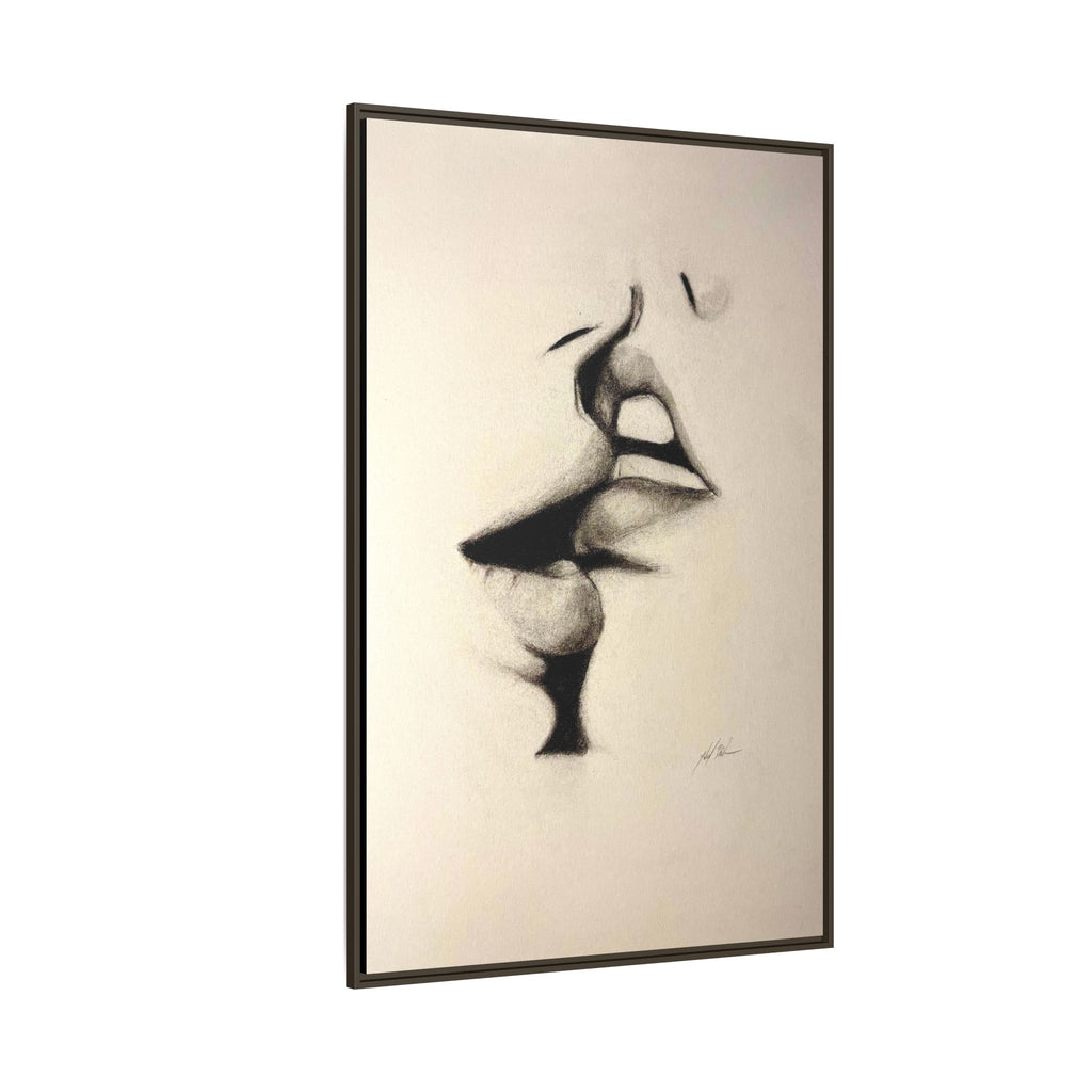 “LIP LOCK” Matte Canvas, Framed (Multi-color)