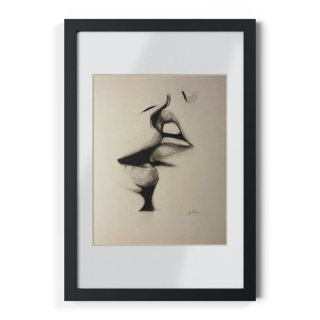 “Lip Filler” Framed Posters, Black