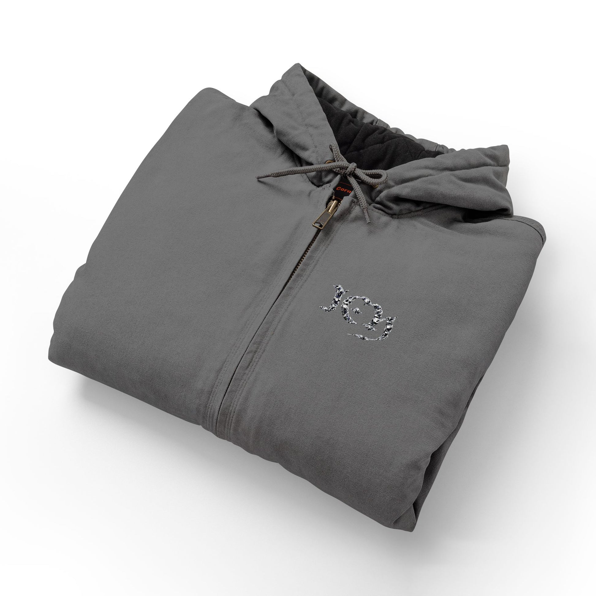 “icy” CornerStone® Men's Duck Cloth Hooded Work Jacket (Embroidery)