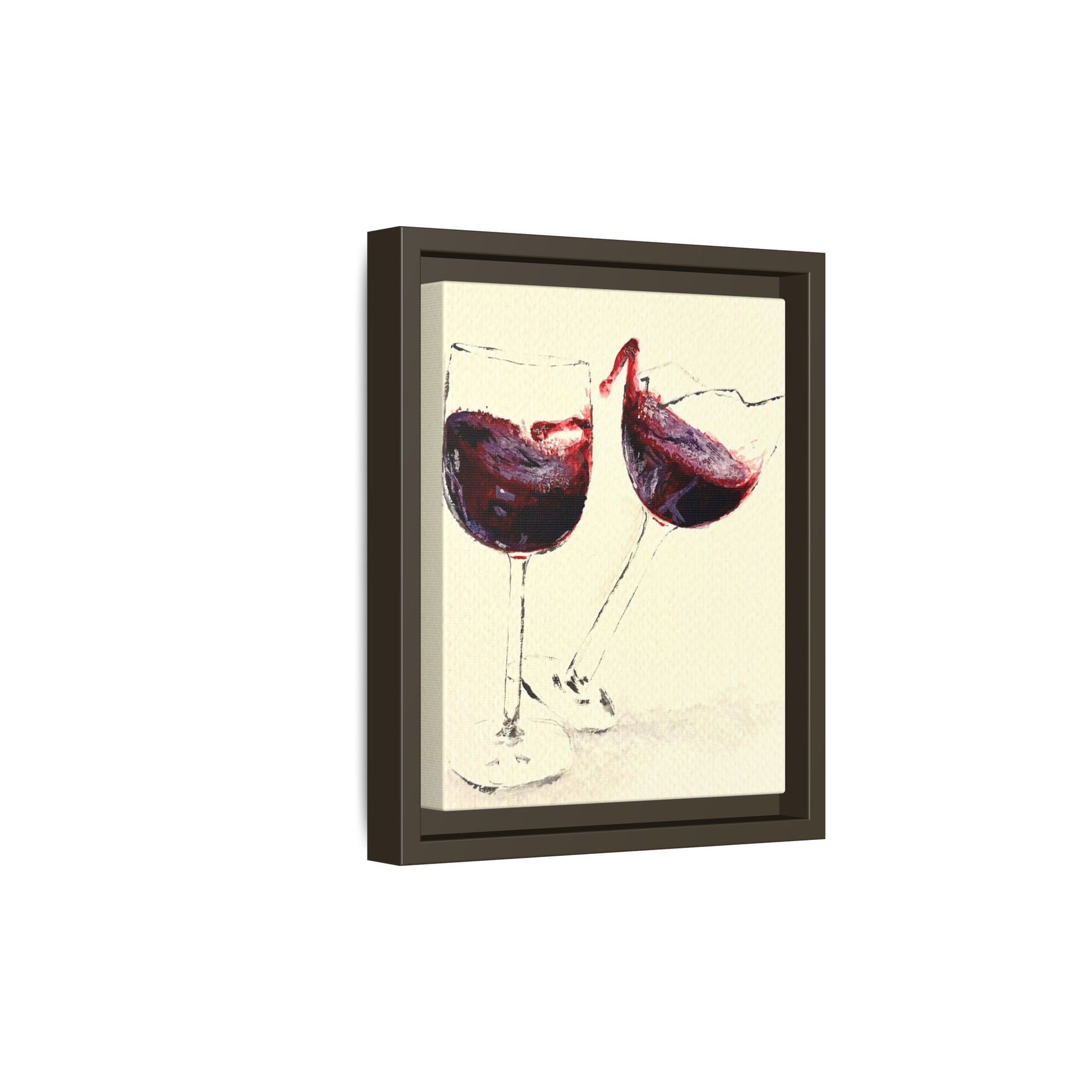“Wine Glasses” Matte Canvas, Framed (Multi-color)