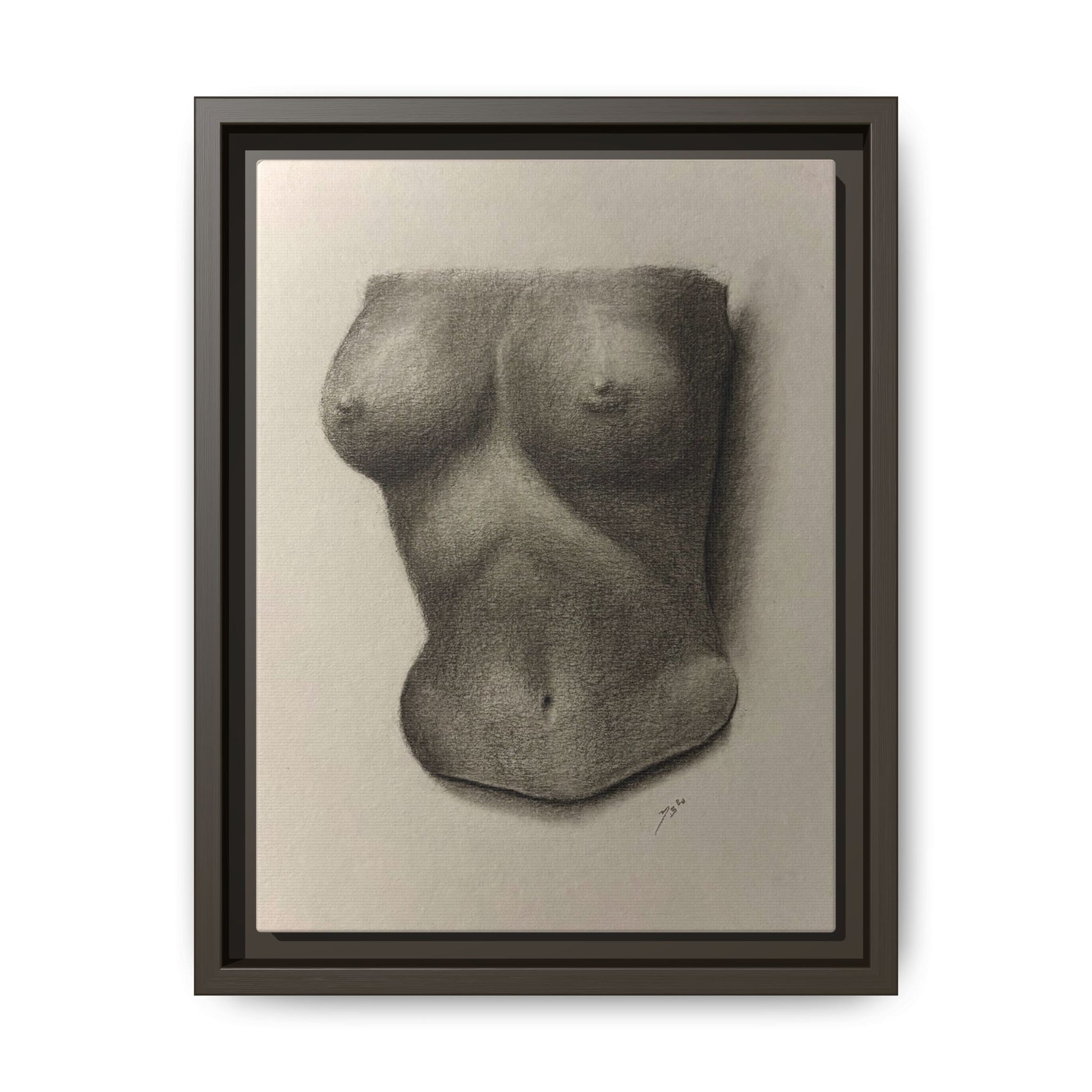 "BODY STUDY NO.4" Matte Canvas, Framed (Multi-color)