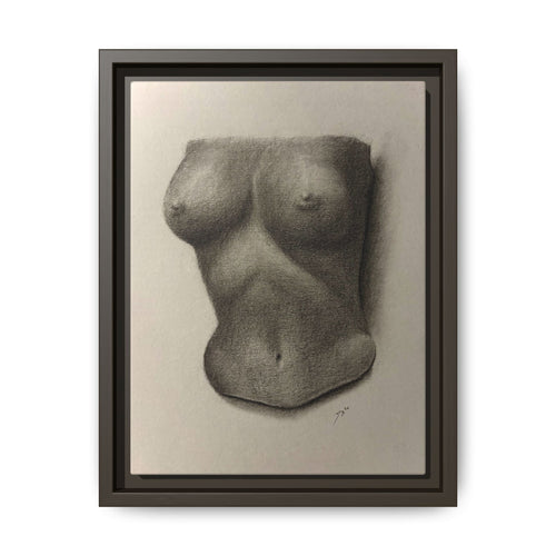 "BODY STUDY NO.4" Matte Canvas, Framed (Multi-color)