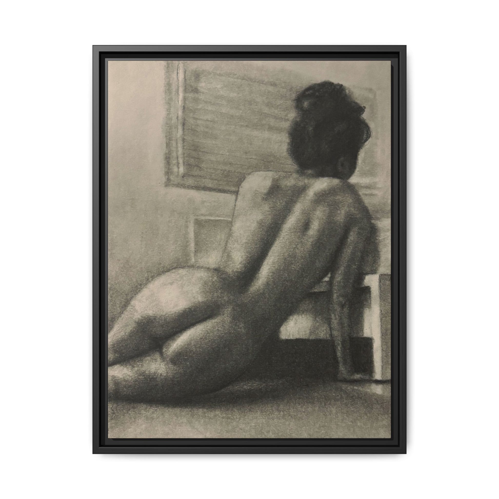 “SITTING PRETTY” Matte Canvas, Framed (Multi-color)