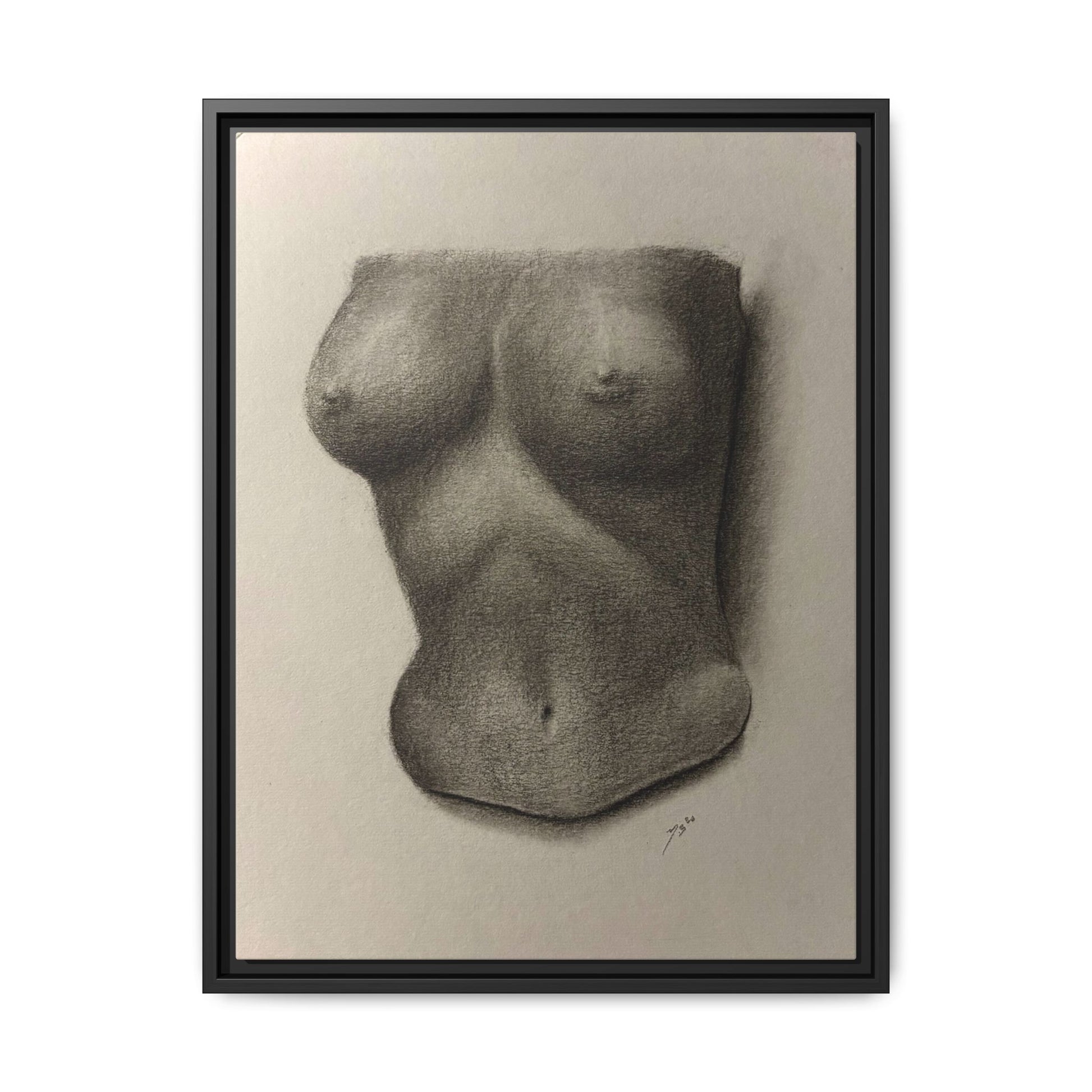 "BODY STUDY NO.4" Matte Canvas, Framed (Multi-color)