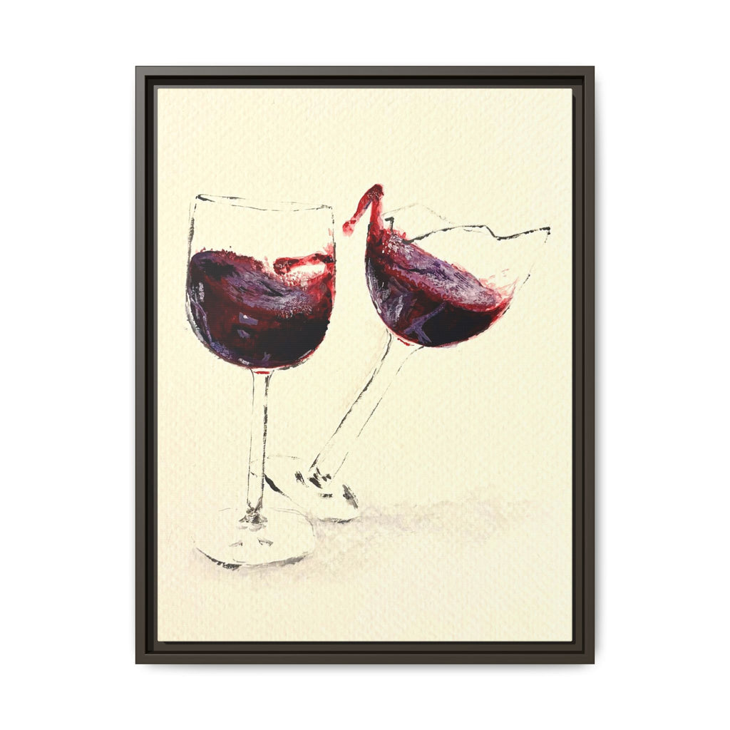 “Wine Glasses” Matte Canvas, Framed (Multi-color)