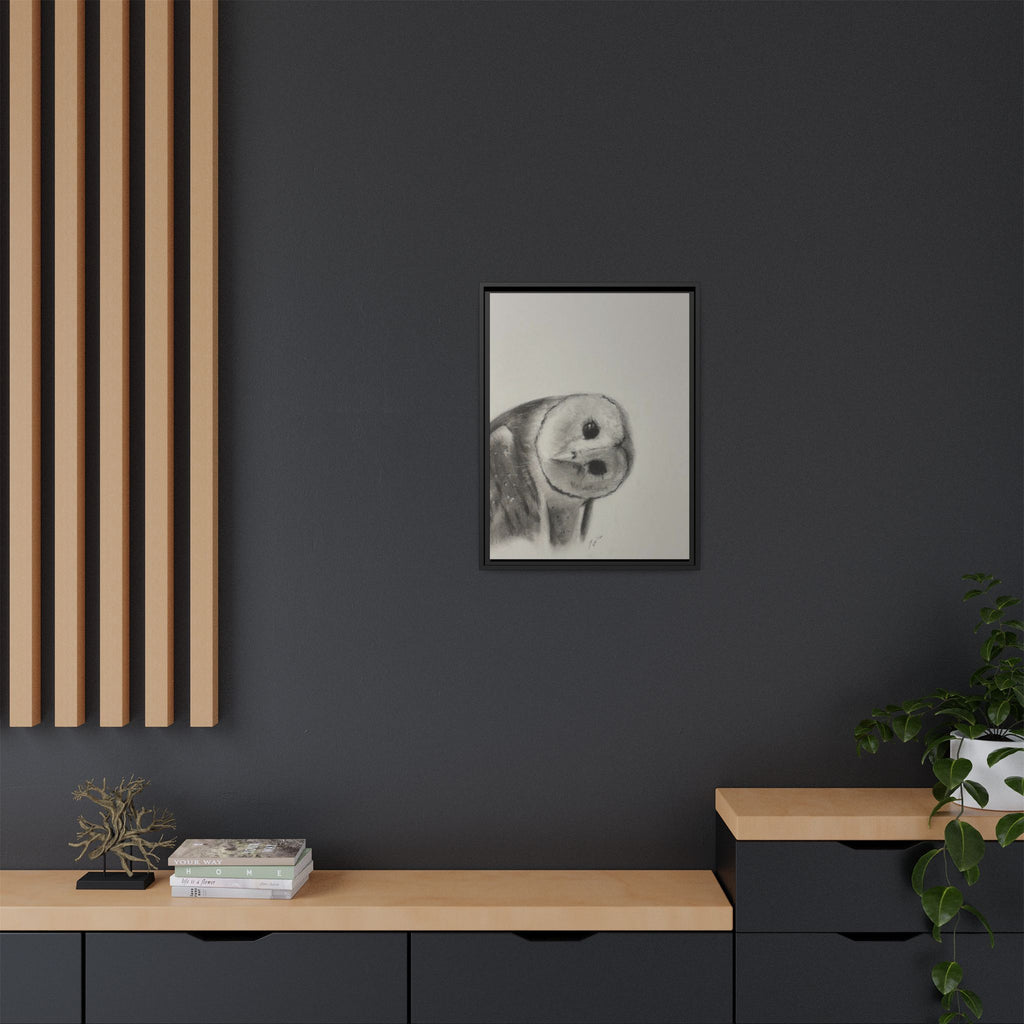 “Good Morning Owl” Matte Canvas, Framed (Multi-color)