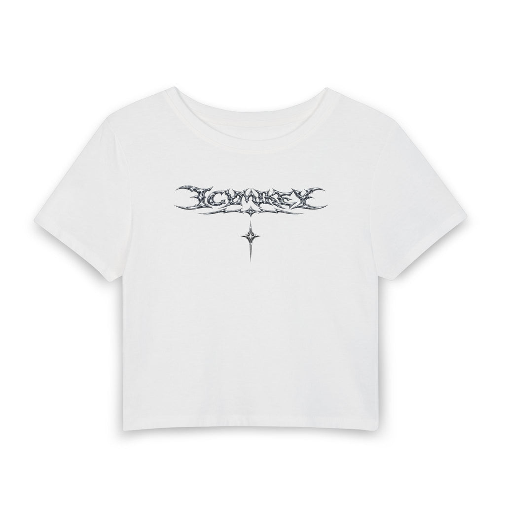 Women’s Baby Tee — Gothic Symbol Crop Top