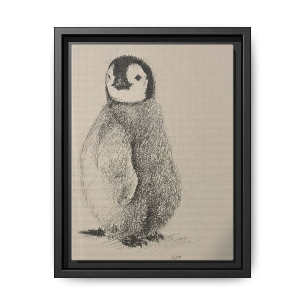 Penguin #4 Matte Canvas, Framed (Multi-color)