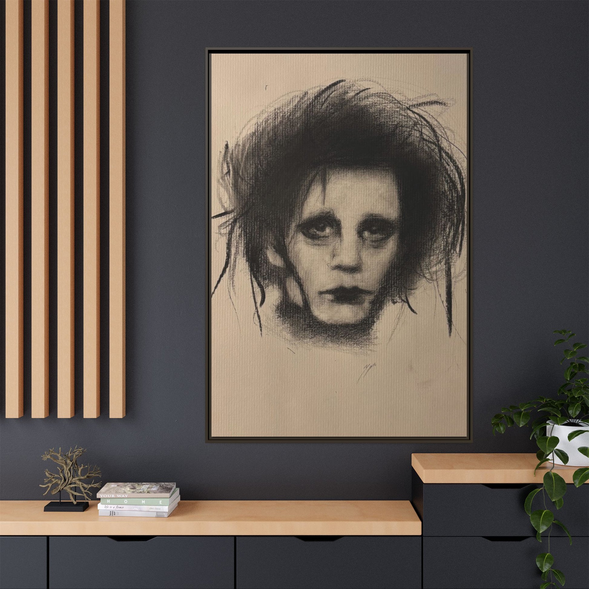 “Edward” Matte Canvas, Framed (Multi-color)