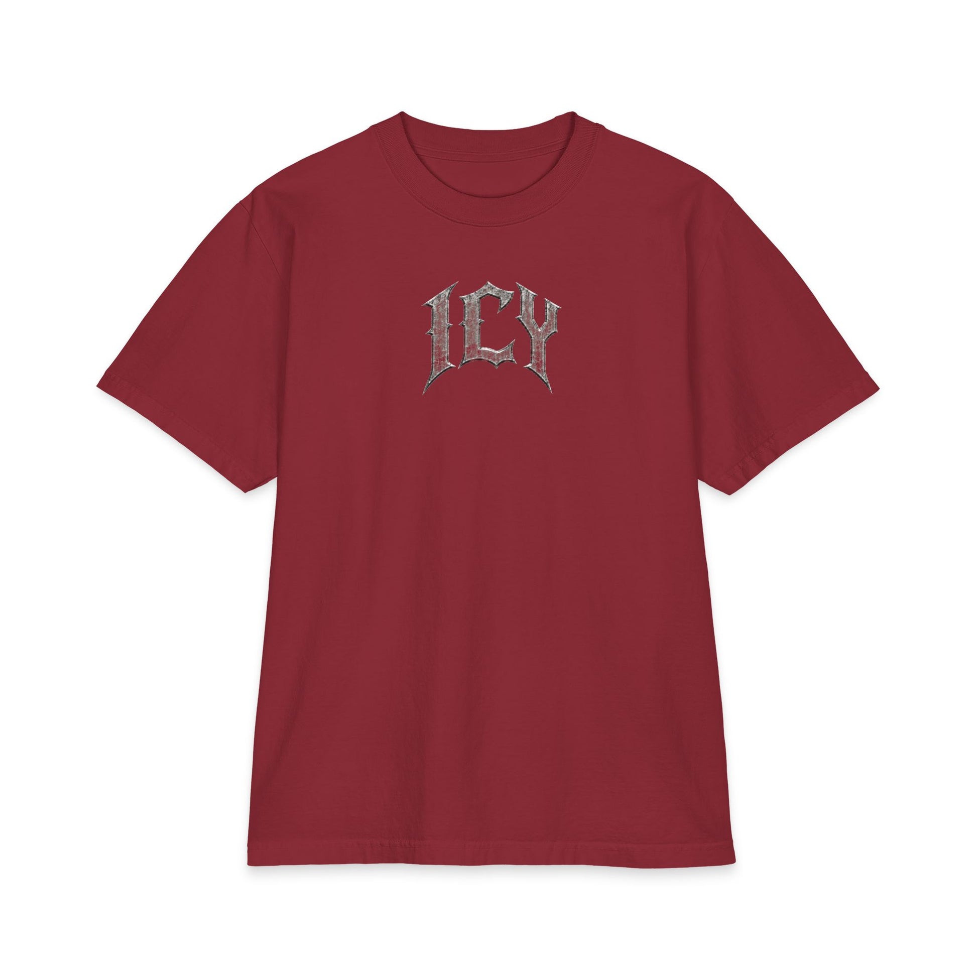 Icy Statue Graphic T‑Shirt — Vintage Gothic Logo Tee