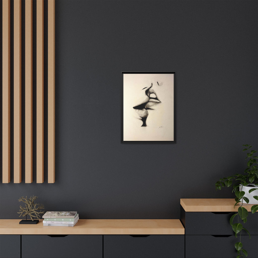 “LIP LOCK” Matte Canvas, Framed (Multi-color)