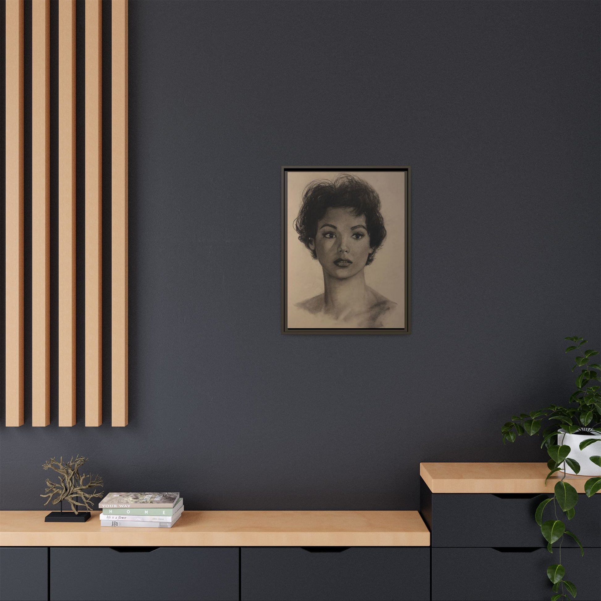“Still Gaze” Matte Canvas, Framed (Multi-color) PRINT