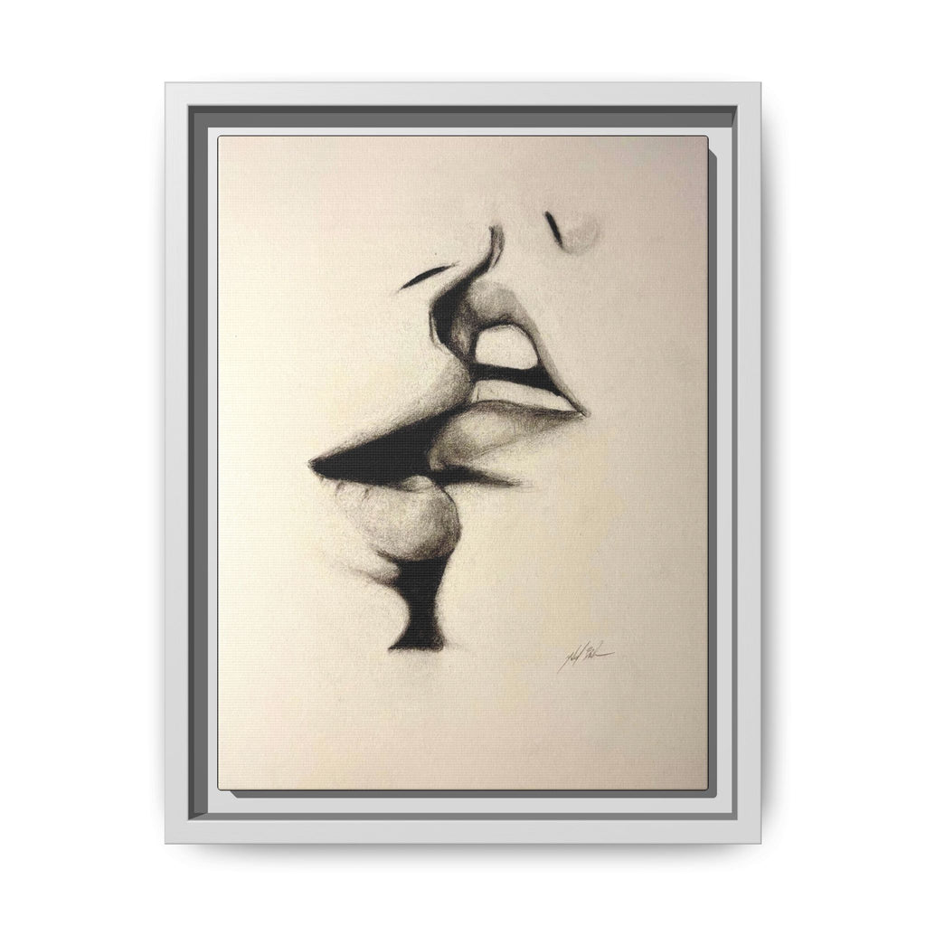 “LIP LOCK” Matte Canvas, Framed (Multi-color)