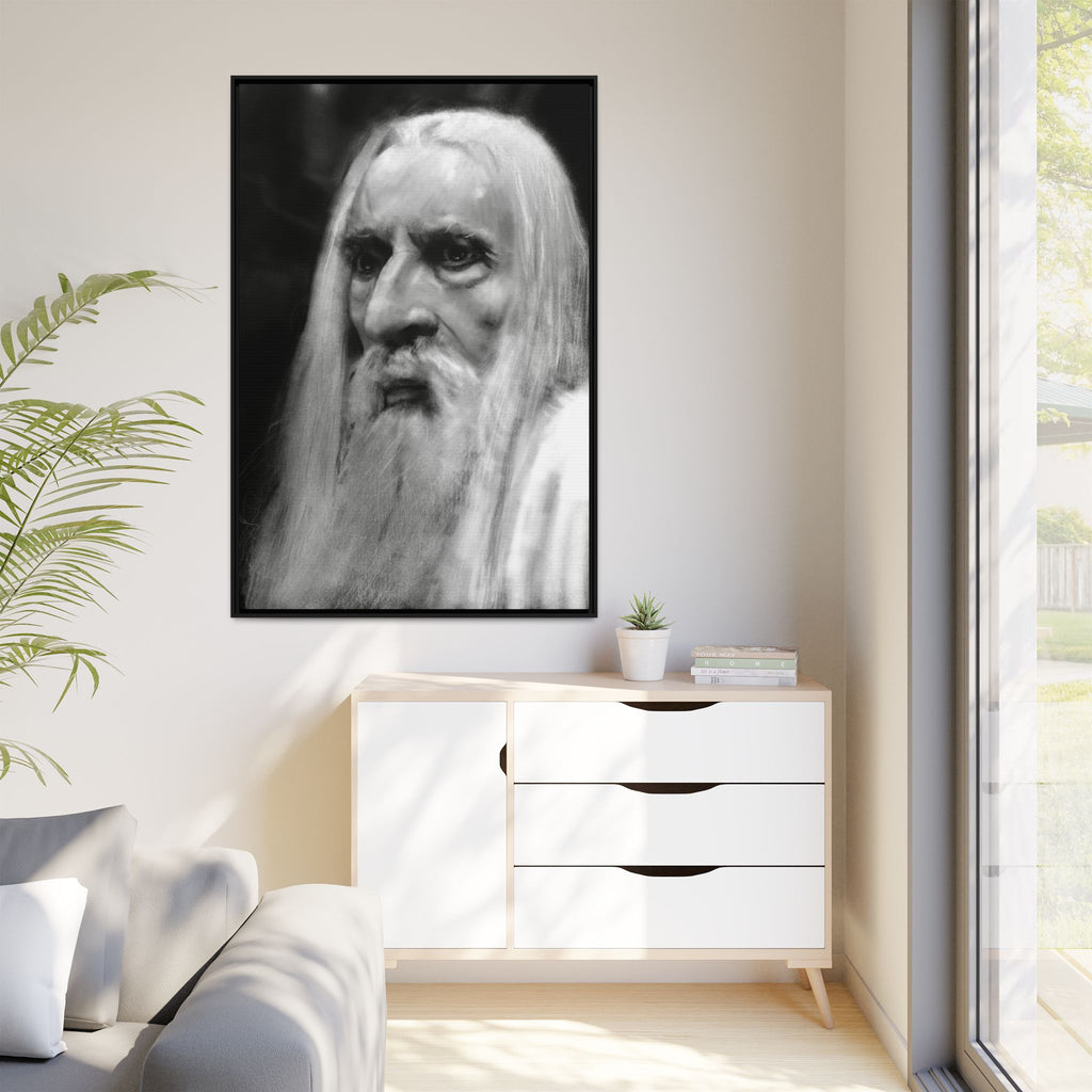 “white wizard” Matte Canvas, Framed (Multi-color)