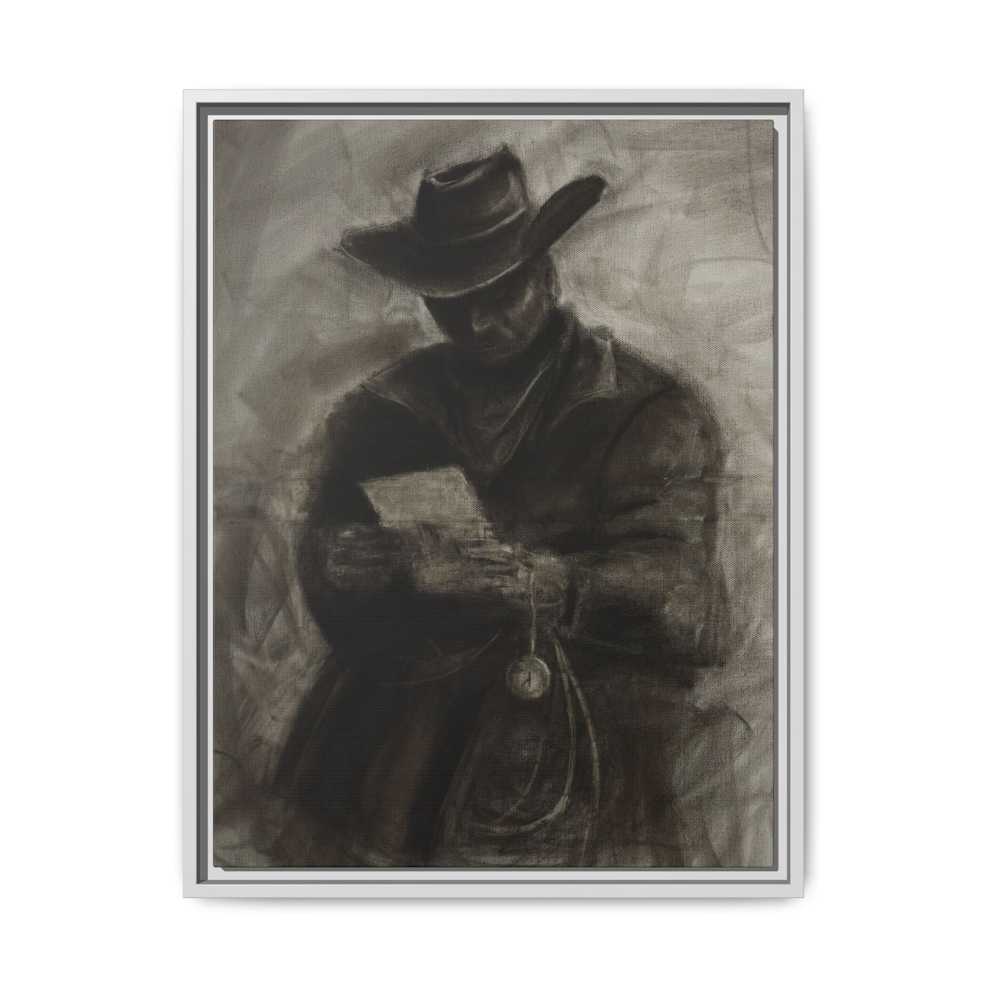 “Cowboy” Matte Canvas, Framed (Multi-color)