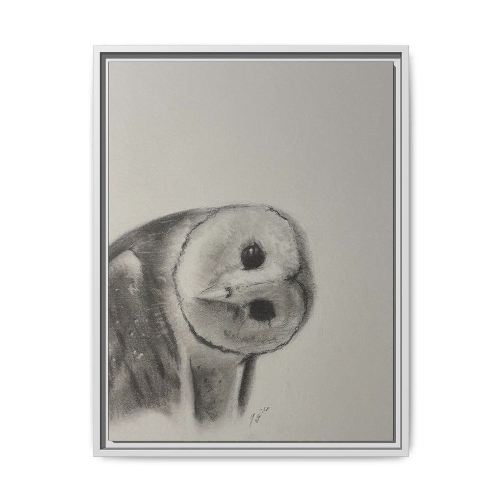 “Good Morning Owl” Matte Canvas, Framed (Multi-color)
