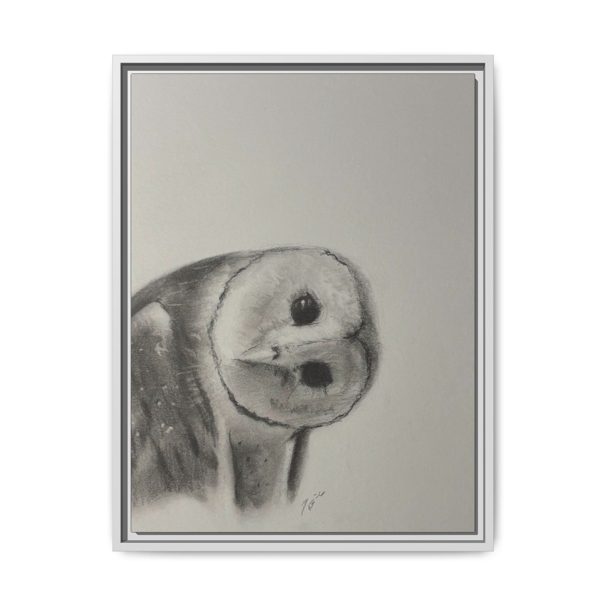 “Good Morning Owl” Matte Canvas, Framed (Multi-color)