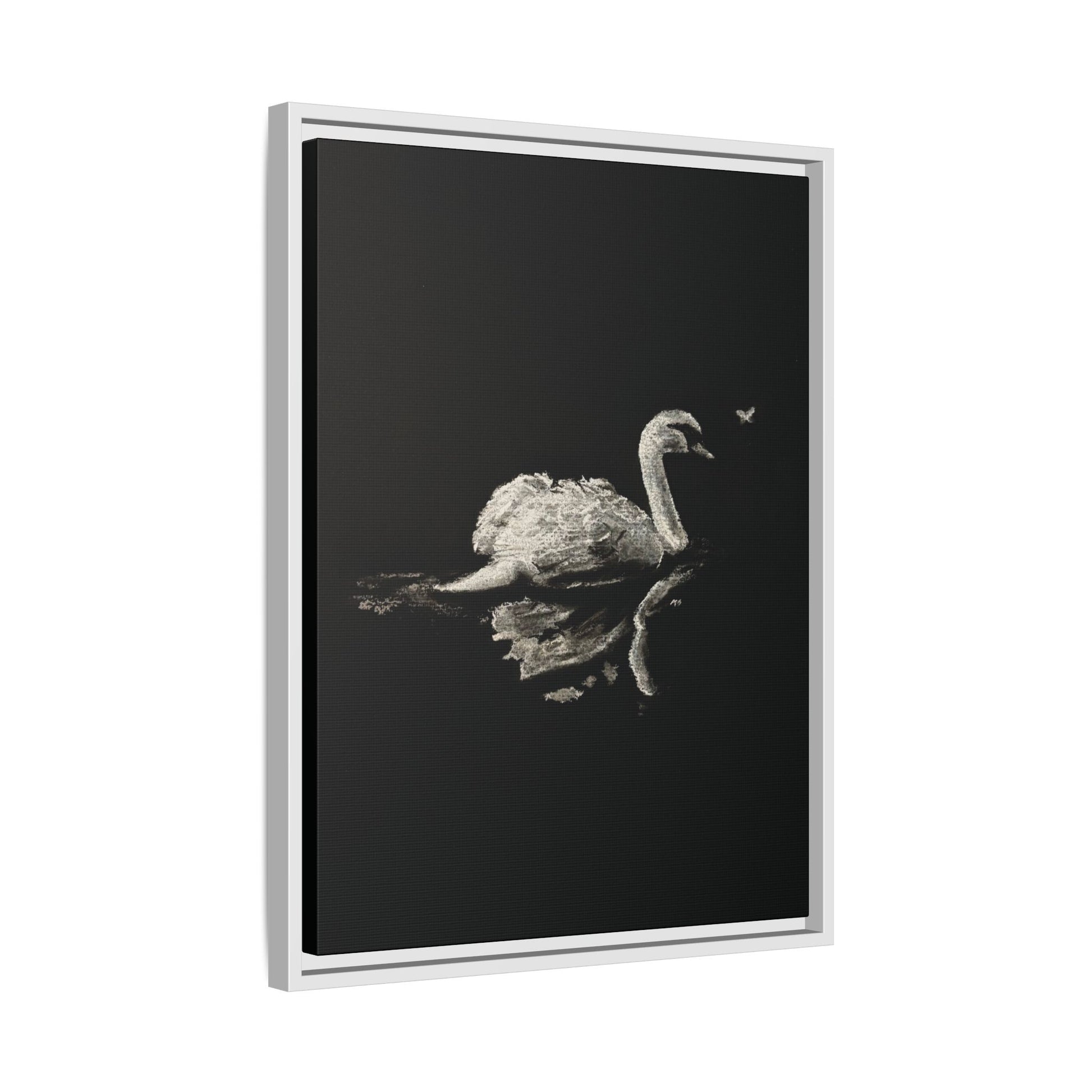 “Swan” Matte Canvas, Framed (Multi-color)