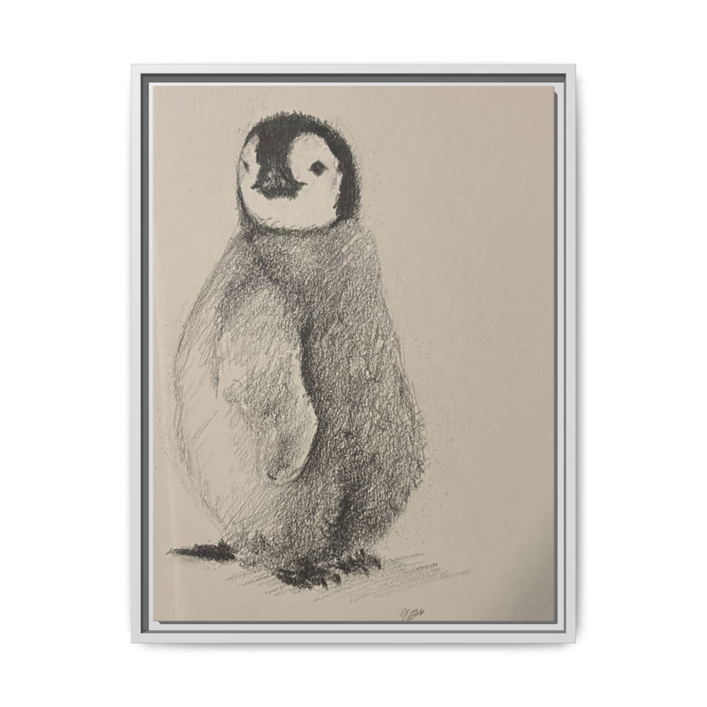 Penguin #4 Matte Canvas, Framed (Multi-color)