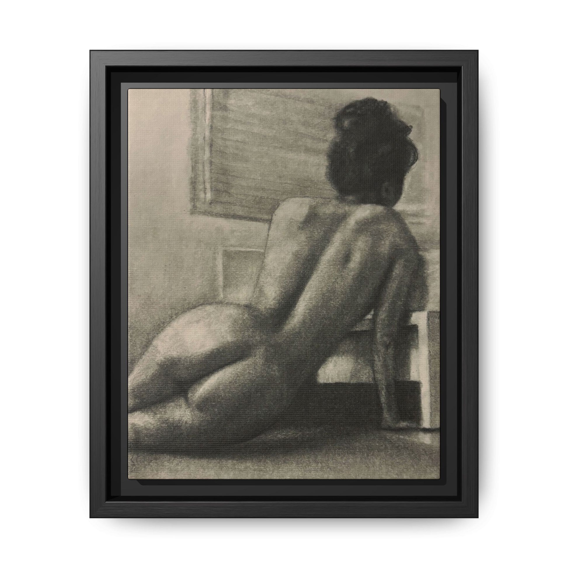 “SITTING PRETTY” Matte Canvas, Framed (Multi-color)