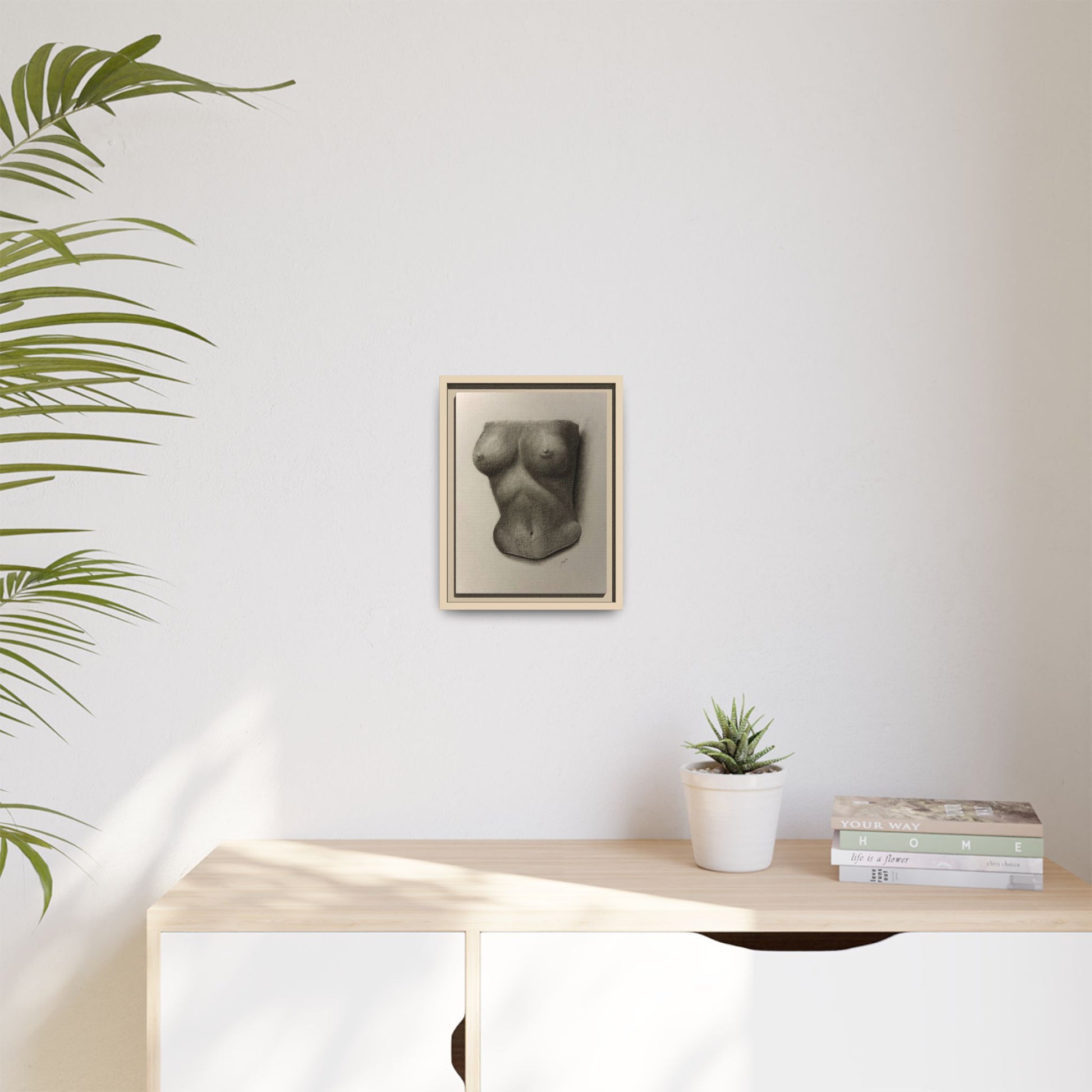 "BODY STUDY NO.4" Matte Canvas, Framed (Multi-color)