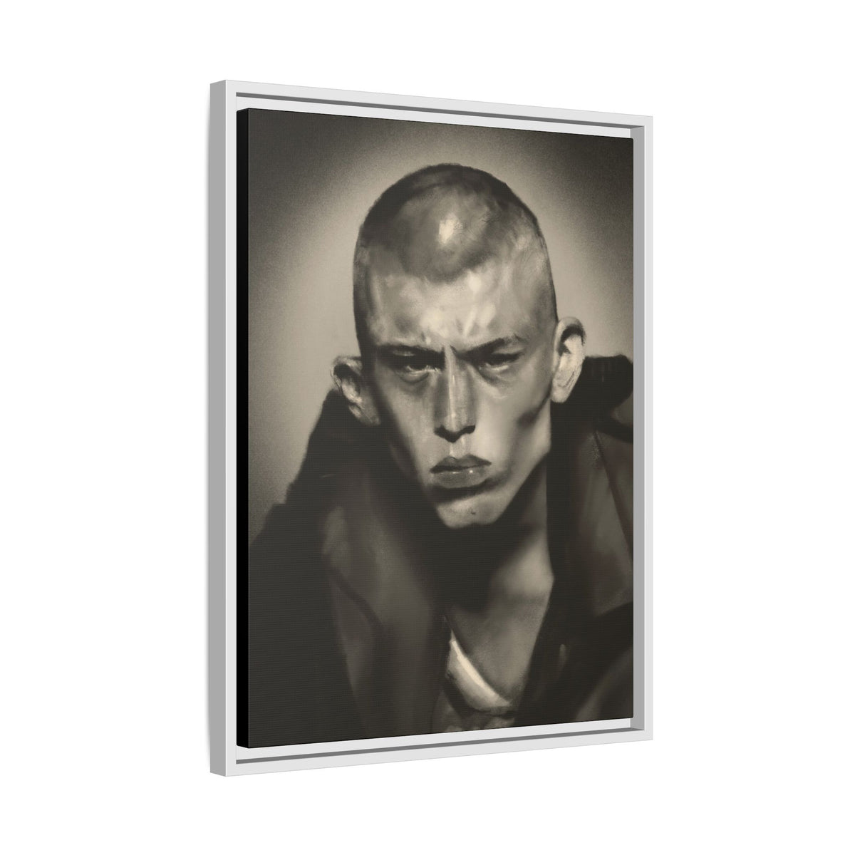 “Buzz Cut” Matte Canvas, Framed (Multi-color)