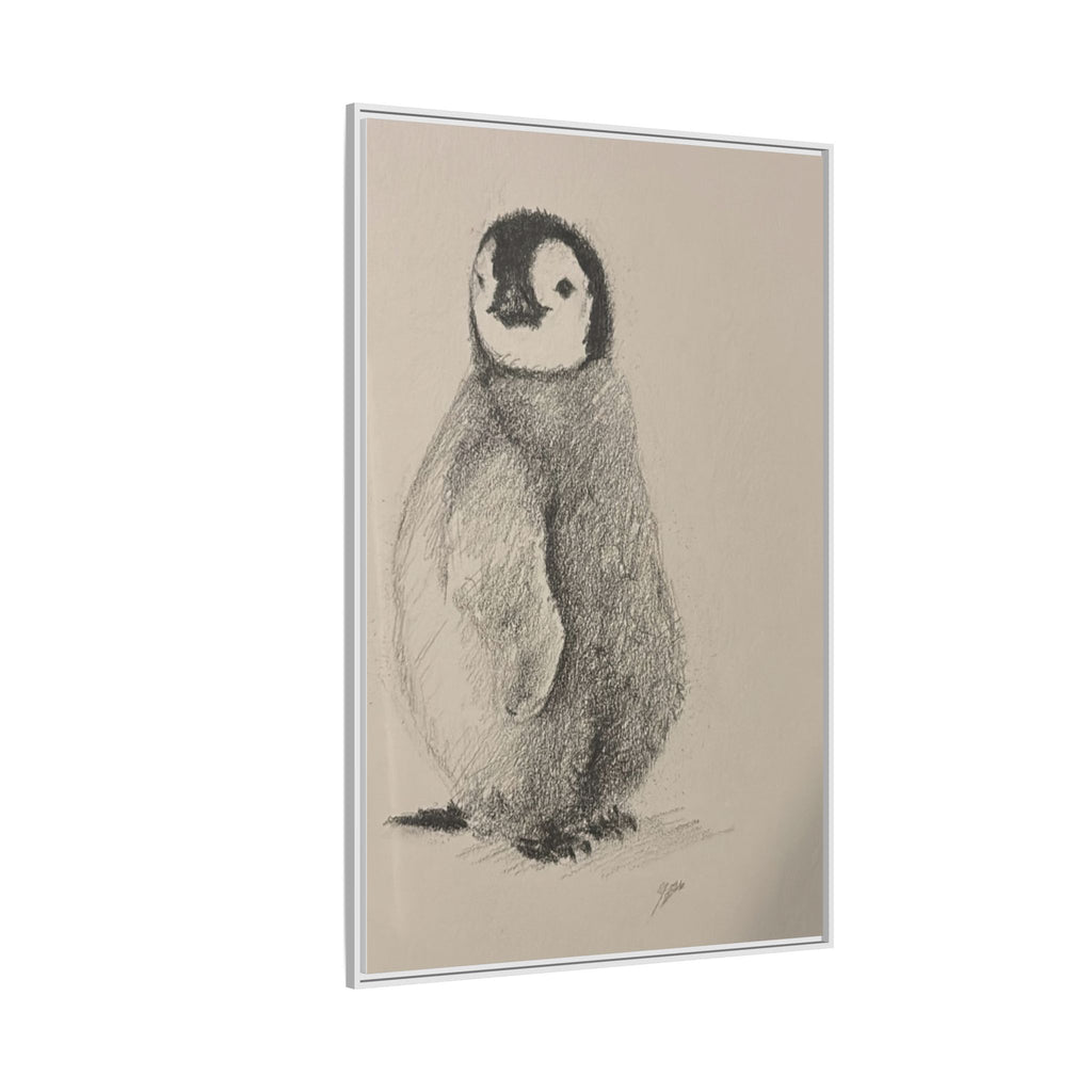Penguin #4 Matte Canvas, Framed (Multi-color)