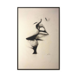 “LIP LOCK” Matte Canvas, Framed (Multi-color)