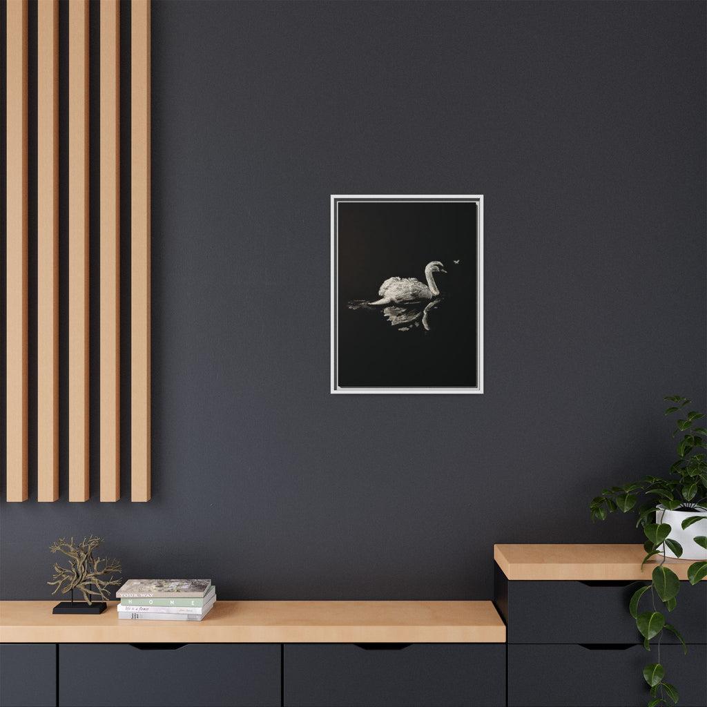 “Swan” Matte Canvas, Framed (Multi-color)