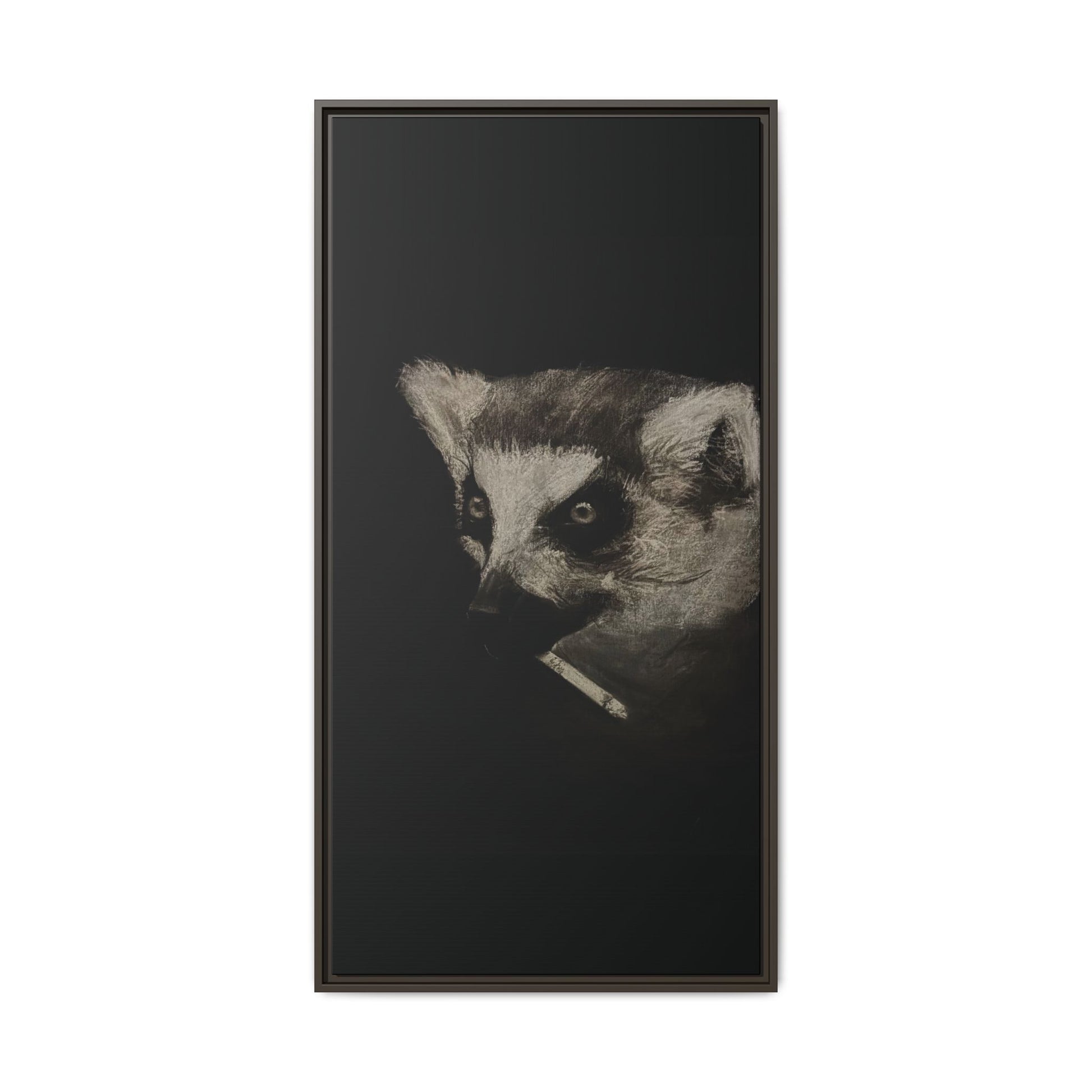 “Lemur” Matte Canvas, Framed (Multi-color)