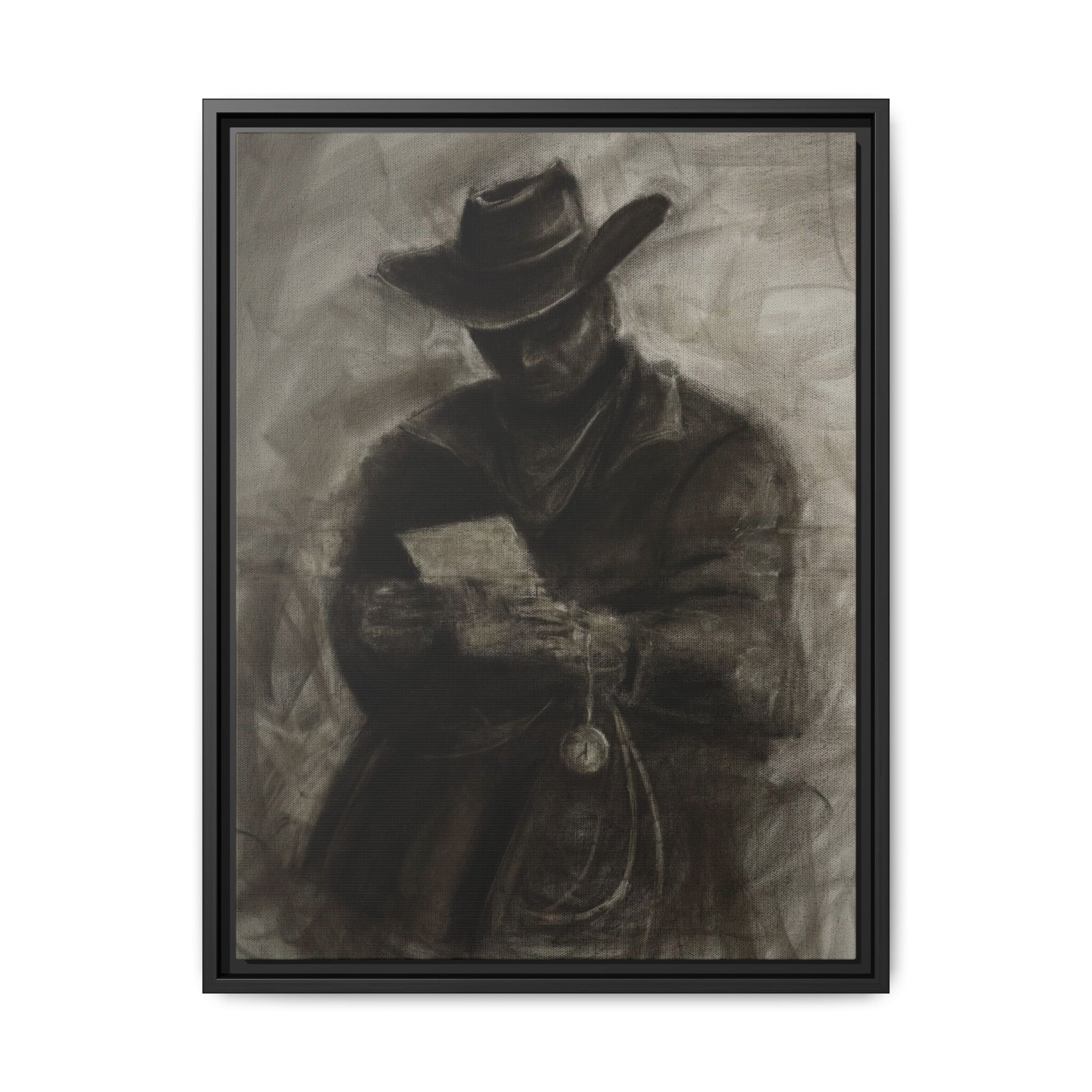 “Cowboy” Matte Canvas, Framed (Multi-color)