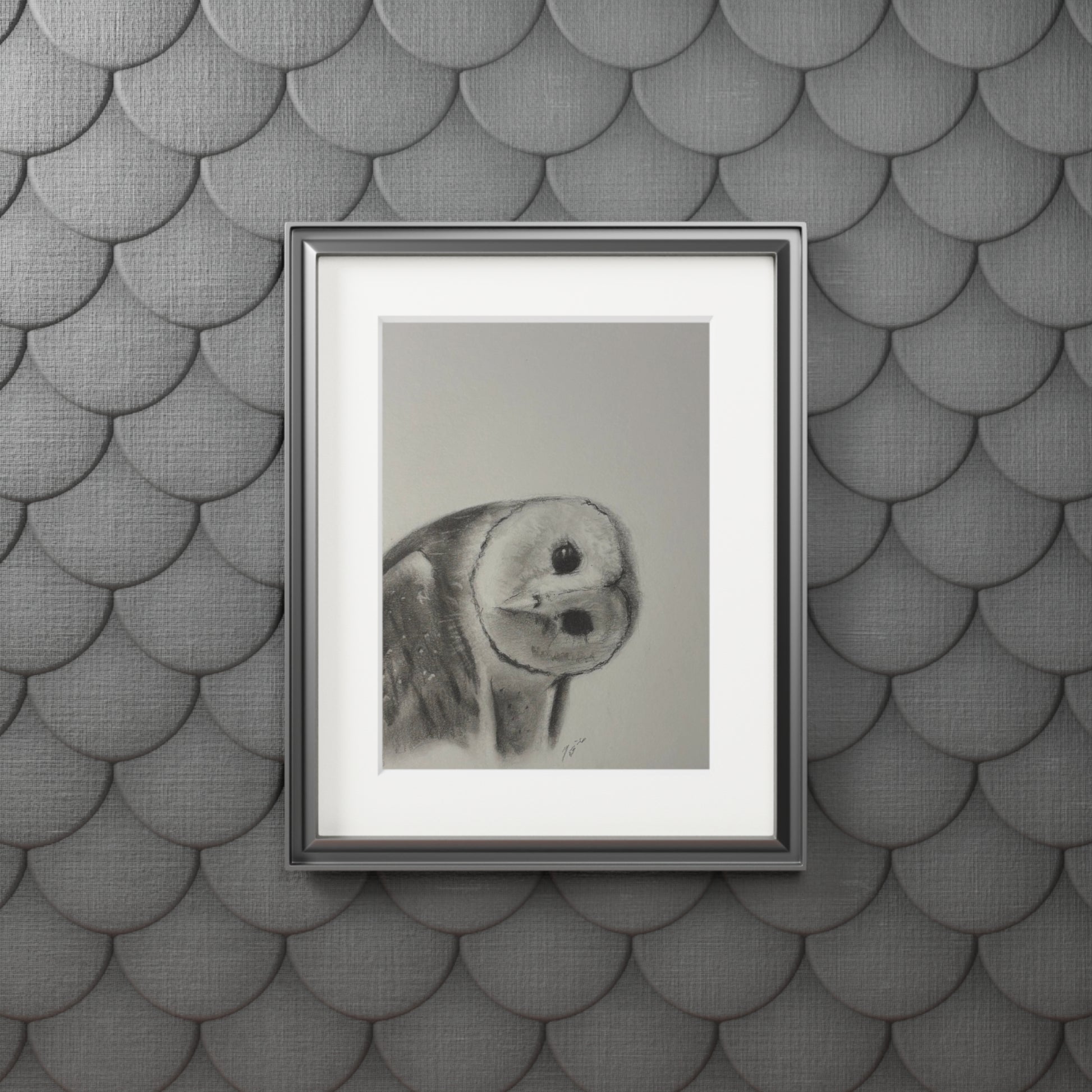 “Good Morning Owl” Fine Art Prints (Passepartout Paper Frame)