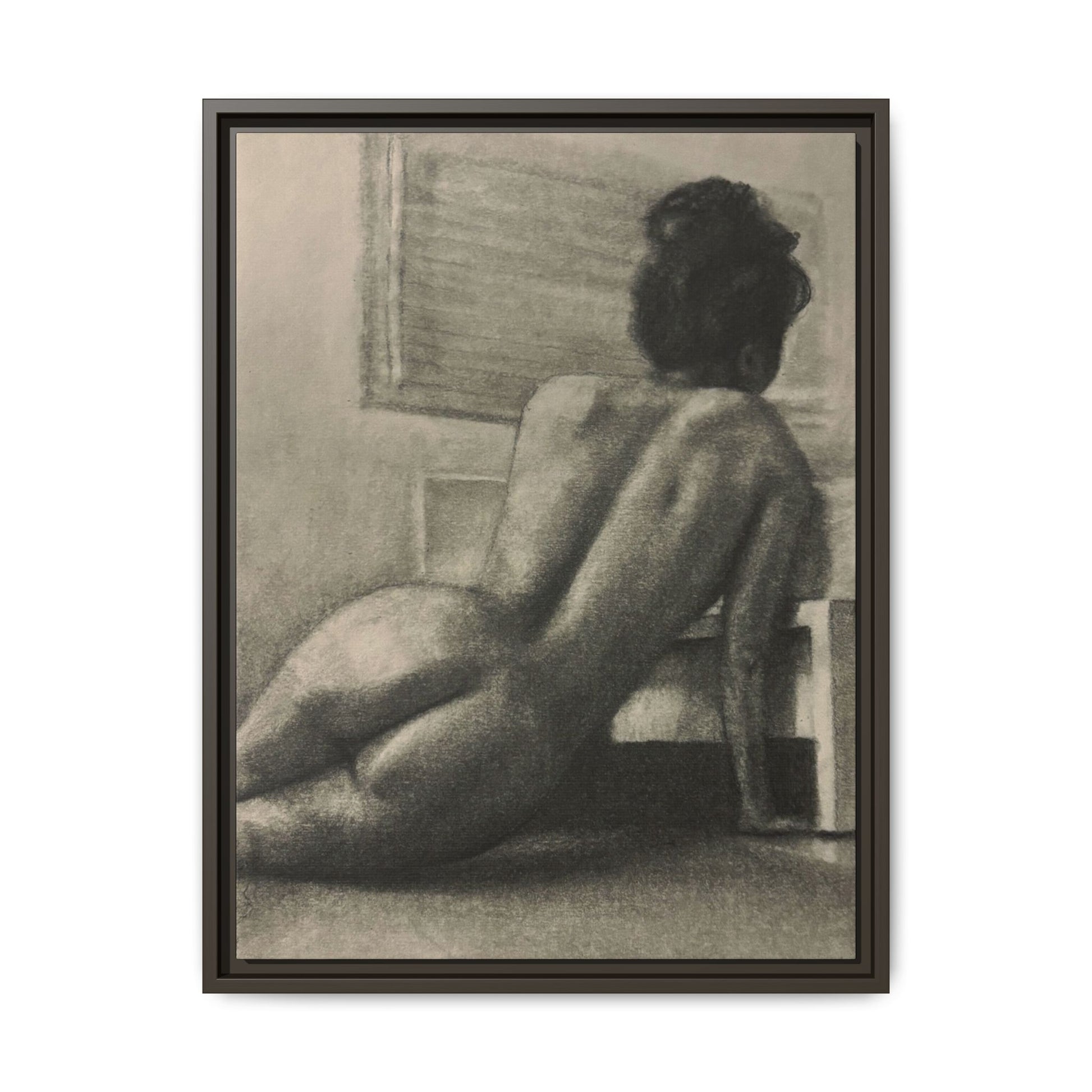 “SITTING PRETTY” Matte Canvas, Framed (Multi-color)