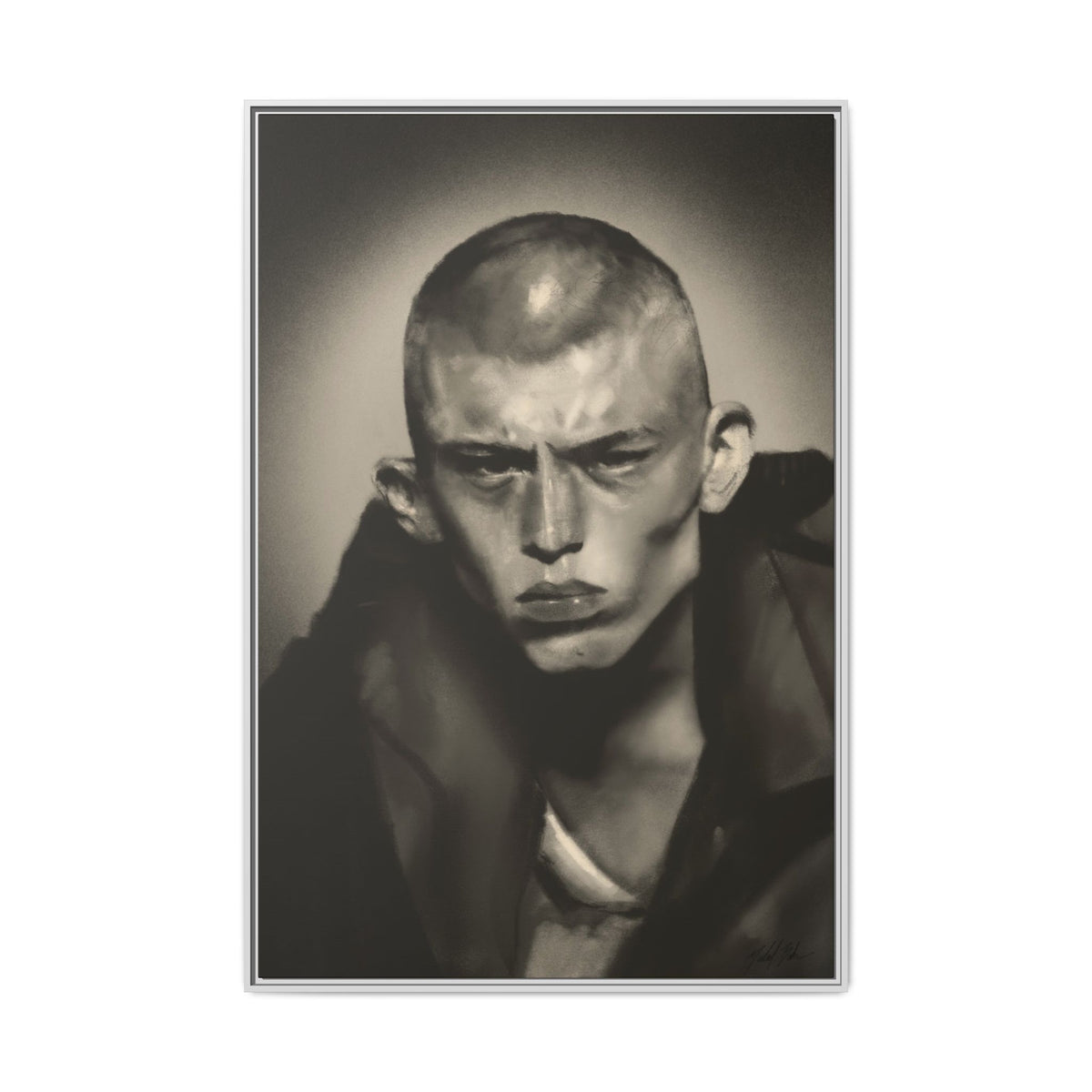 “Buzz Cut” Matte Canvas, Framed (Multi-color)