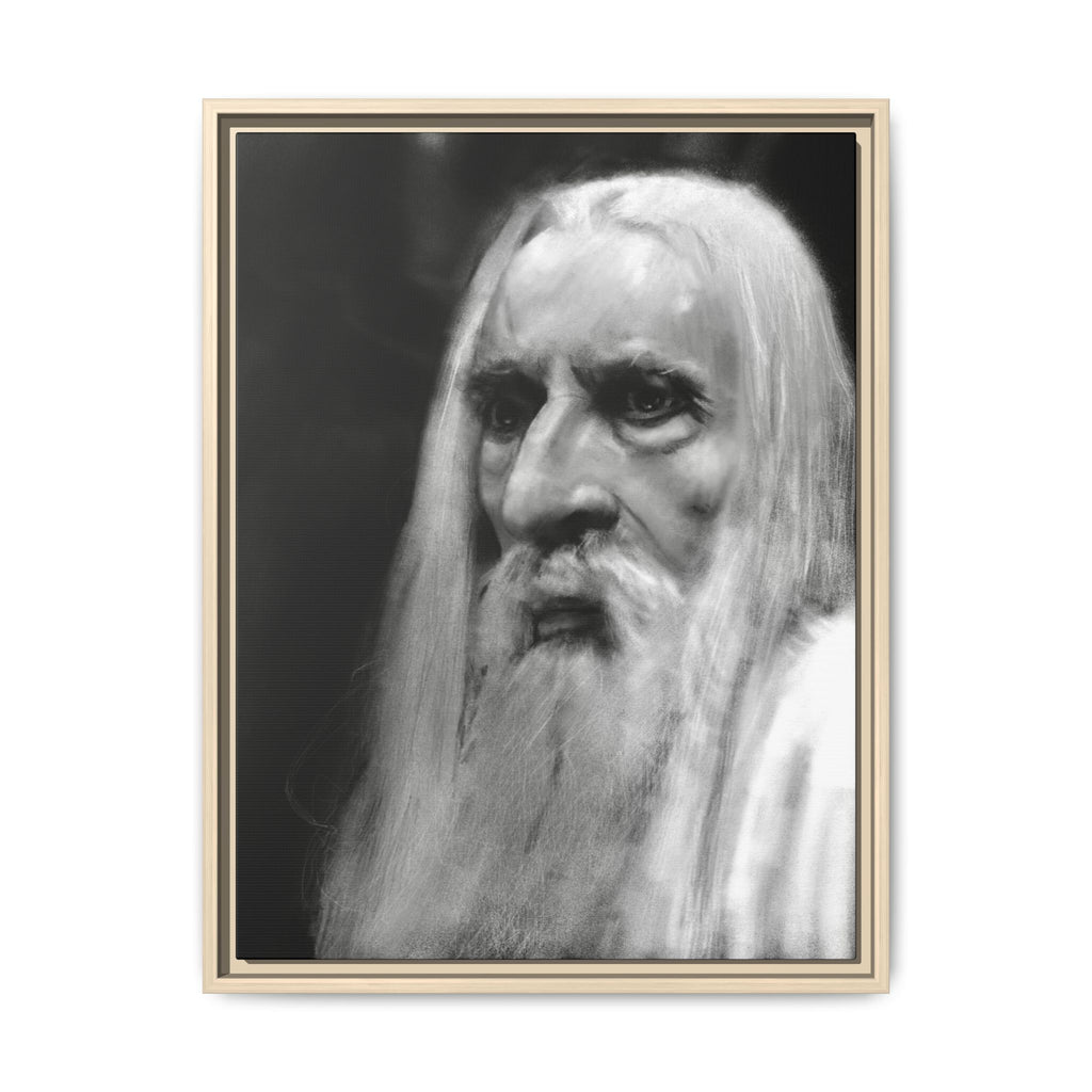 “white wizard” Matte Canvas, Framed (Multi-color)